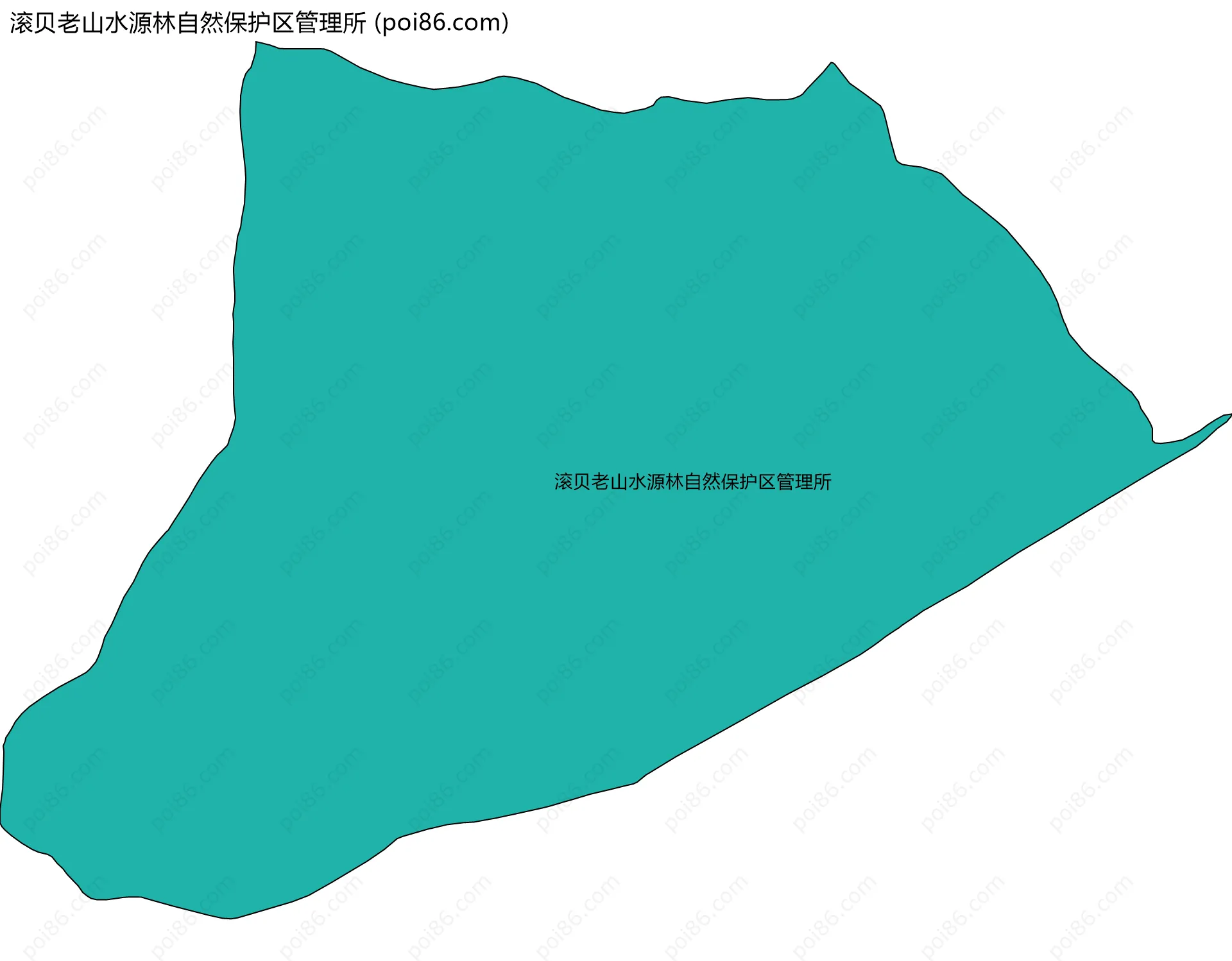 滚贝老山水源林自然保护区管理所边界地图