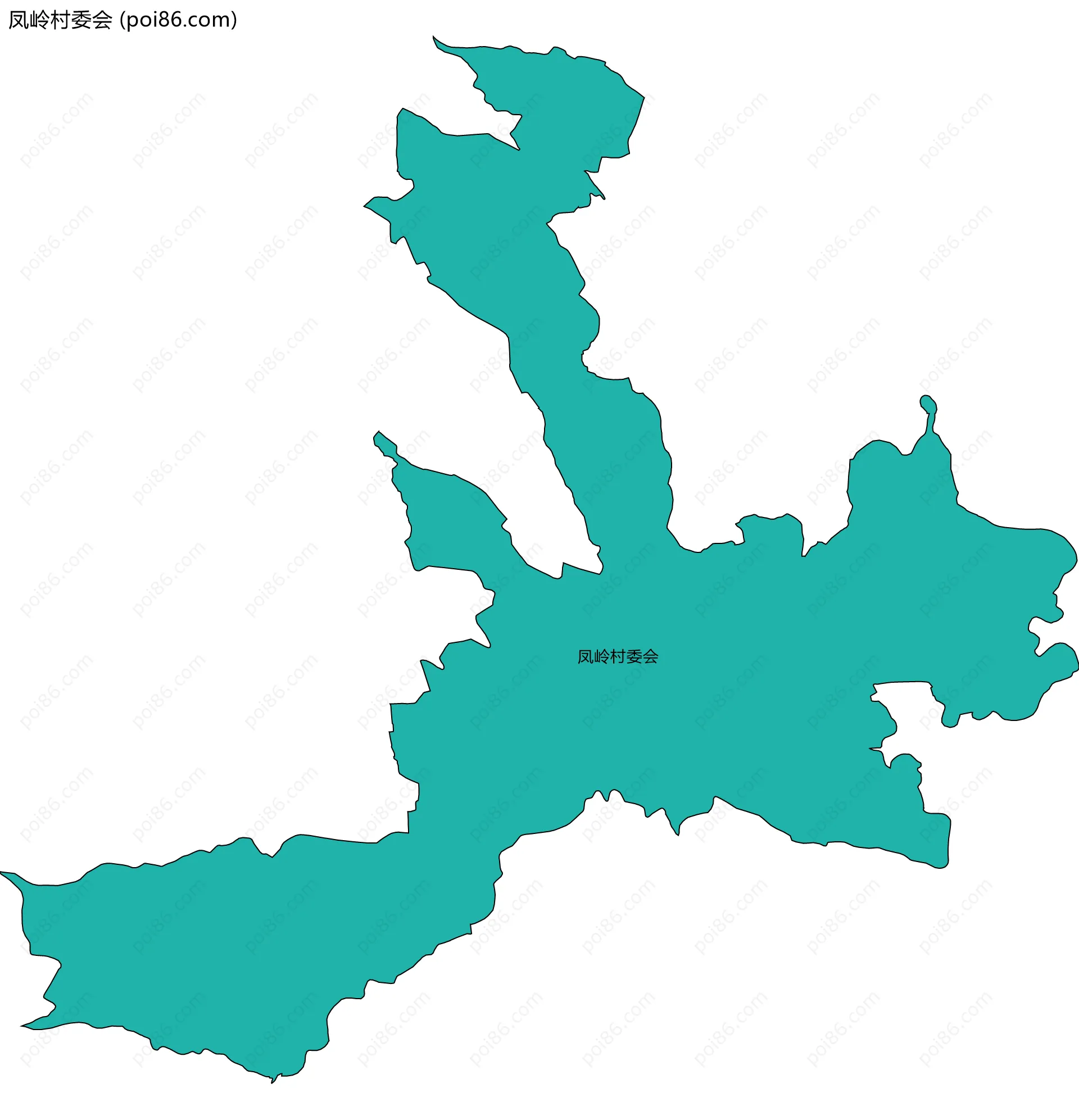 凤岭村委会边界地图