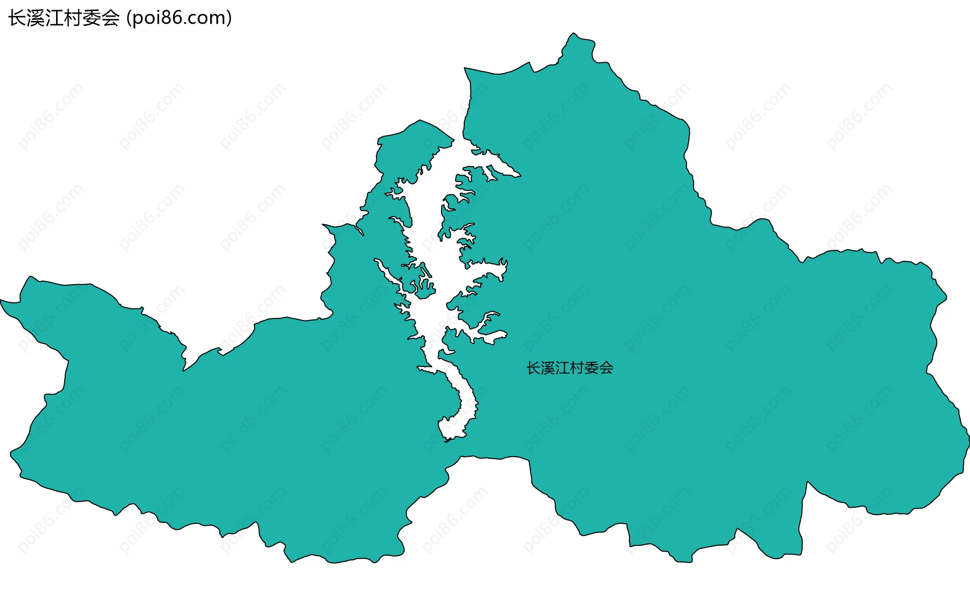 长溪江村委会边界地图