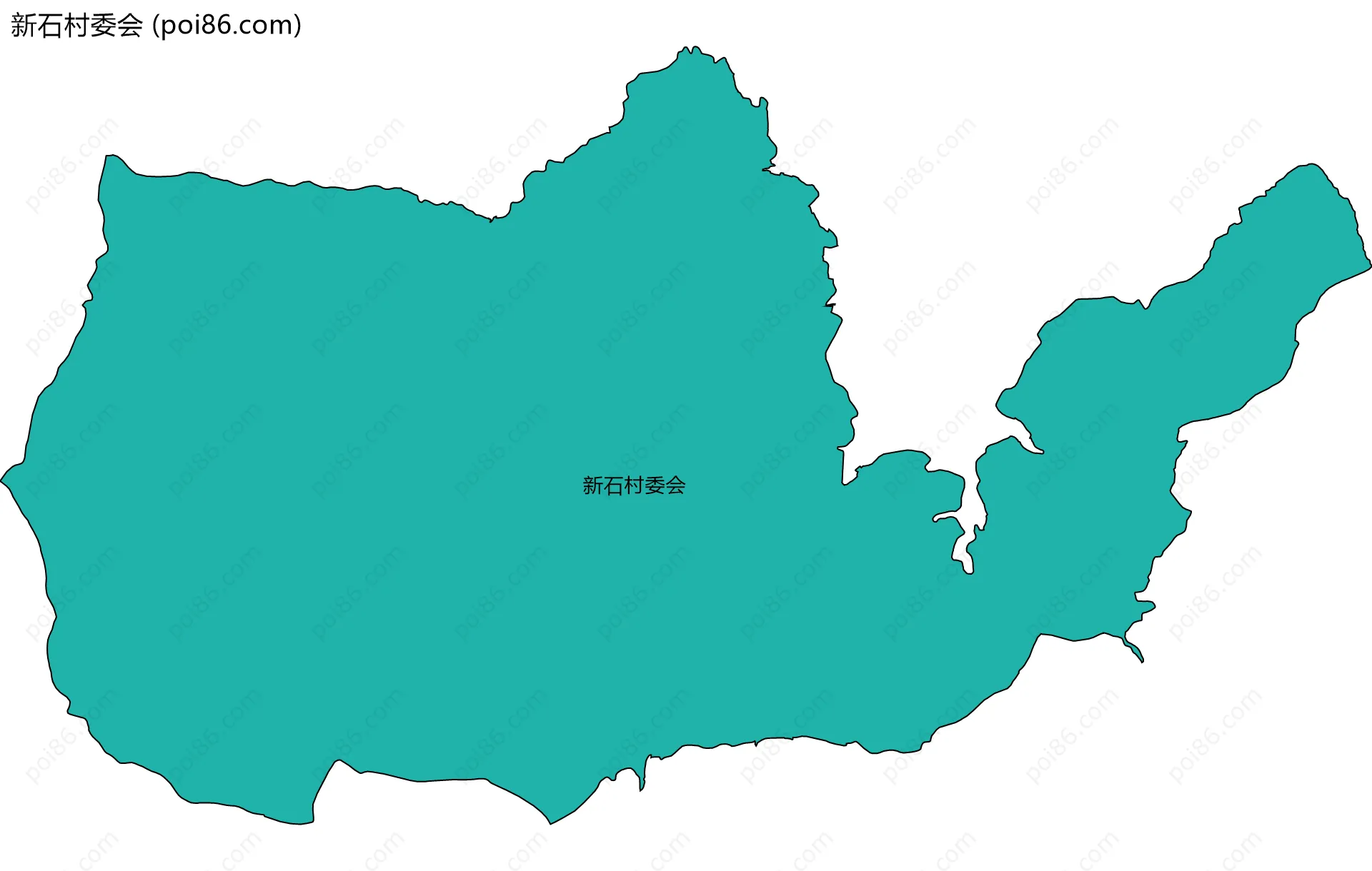 新石村委会边界地图