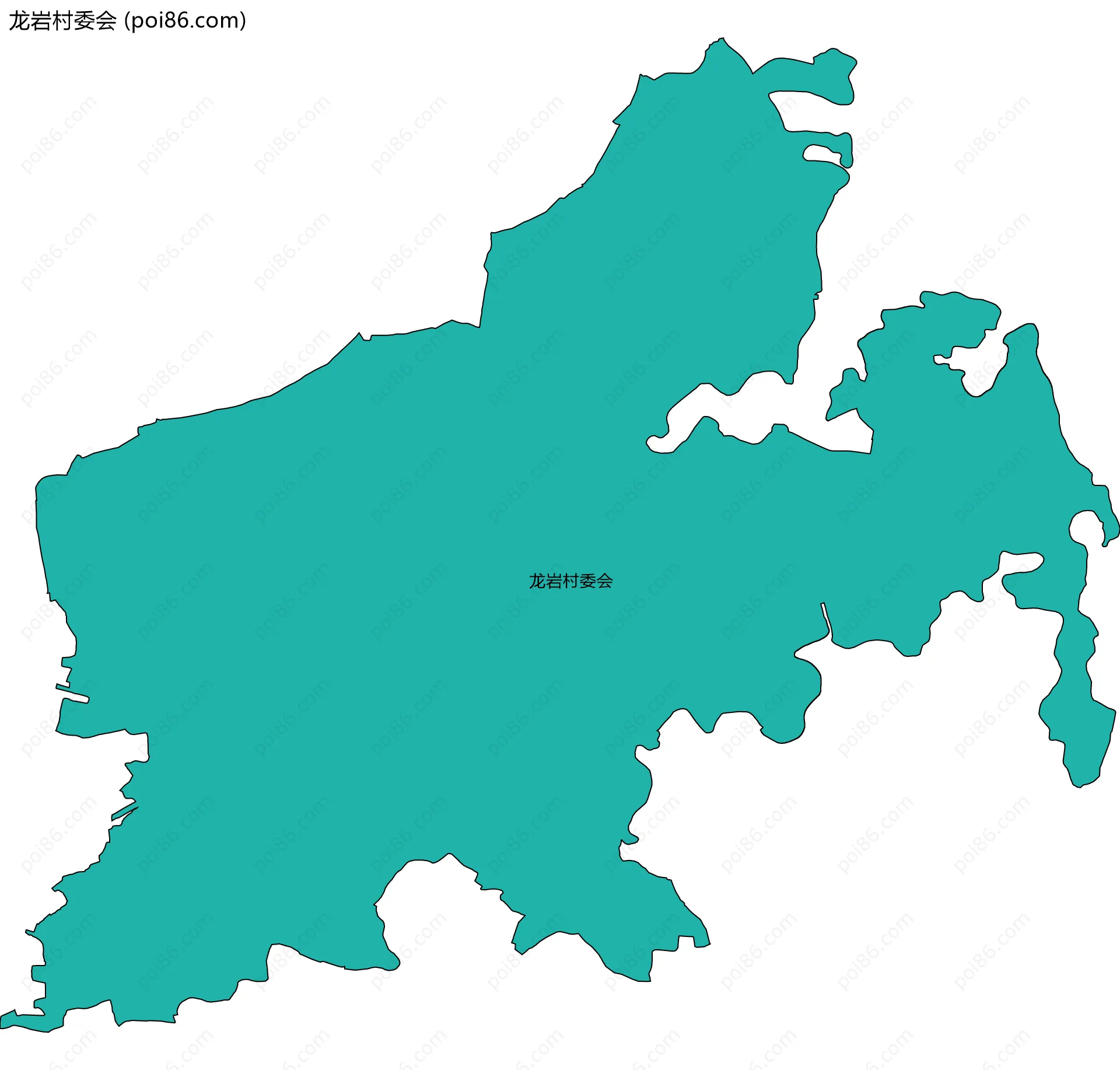 龙岩村委会边界地图