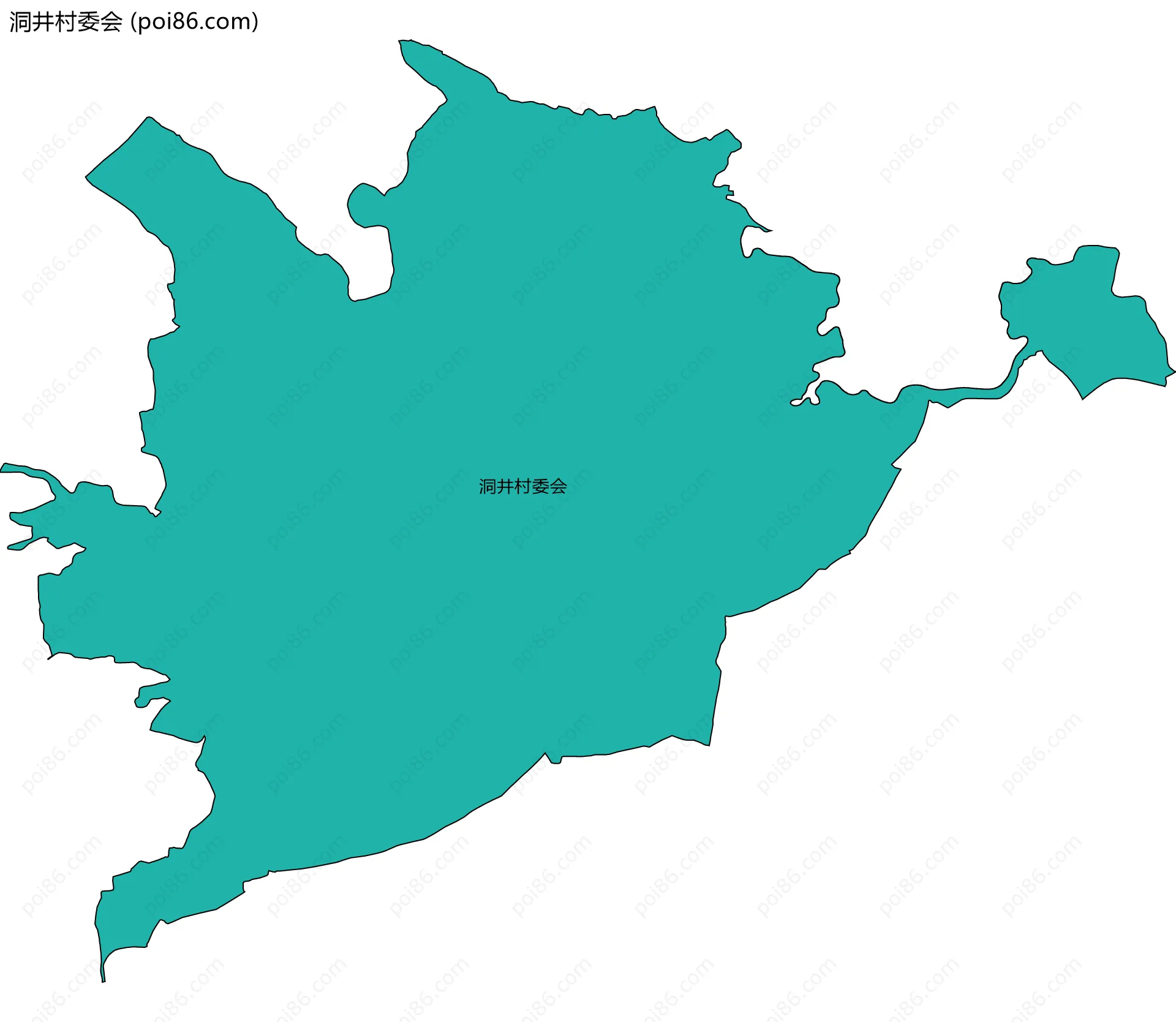 洞井村委会边界地图