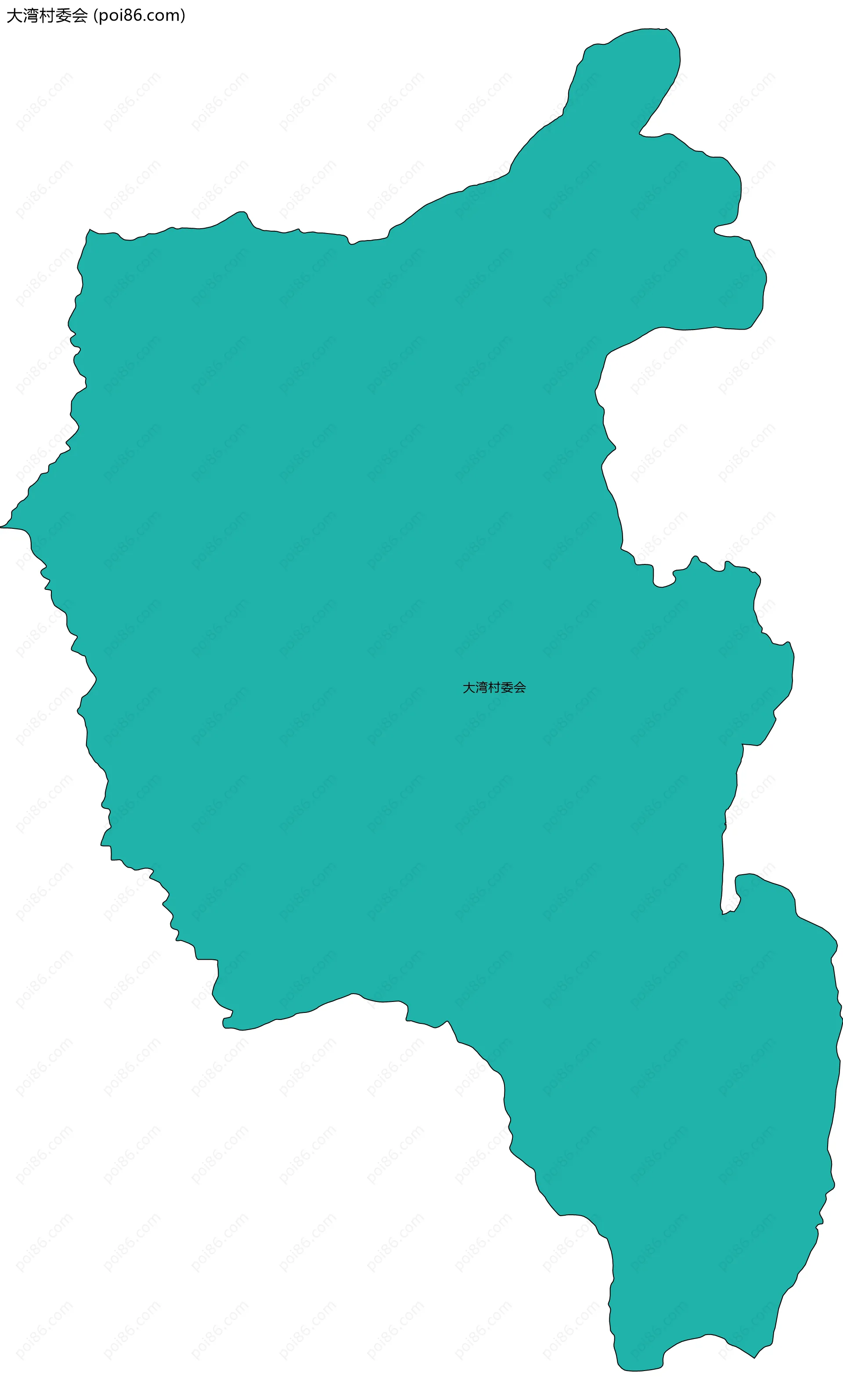 大湾村委会边界地图