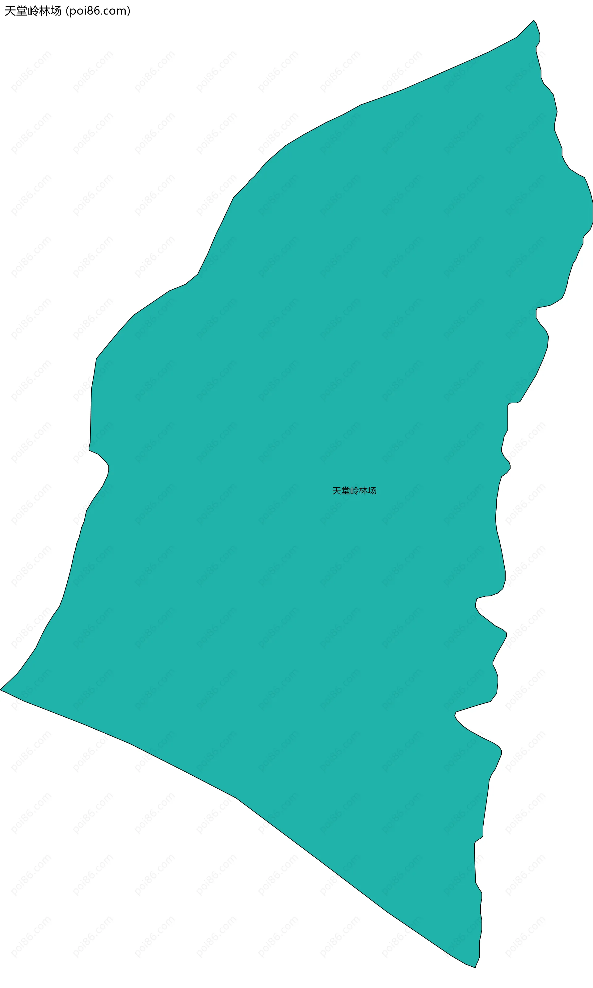 天堂岭林场边界地图