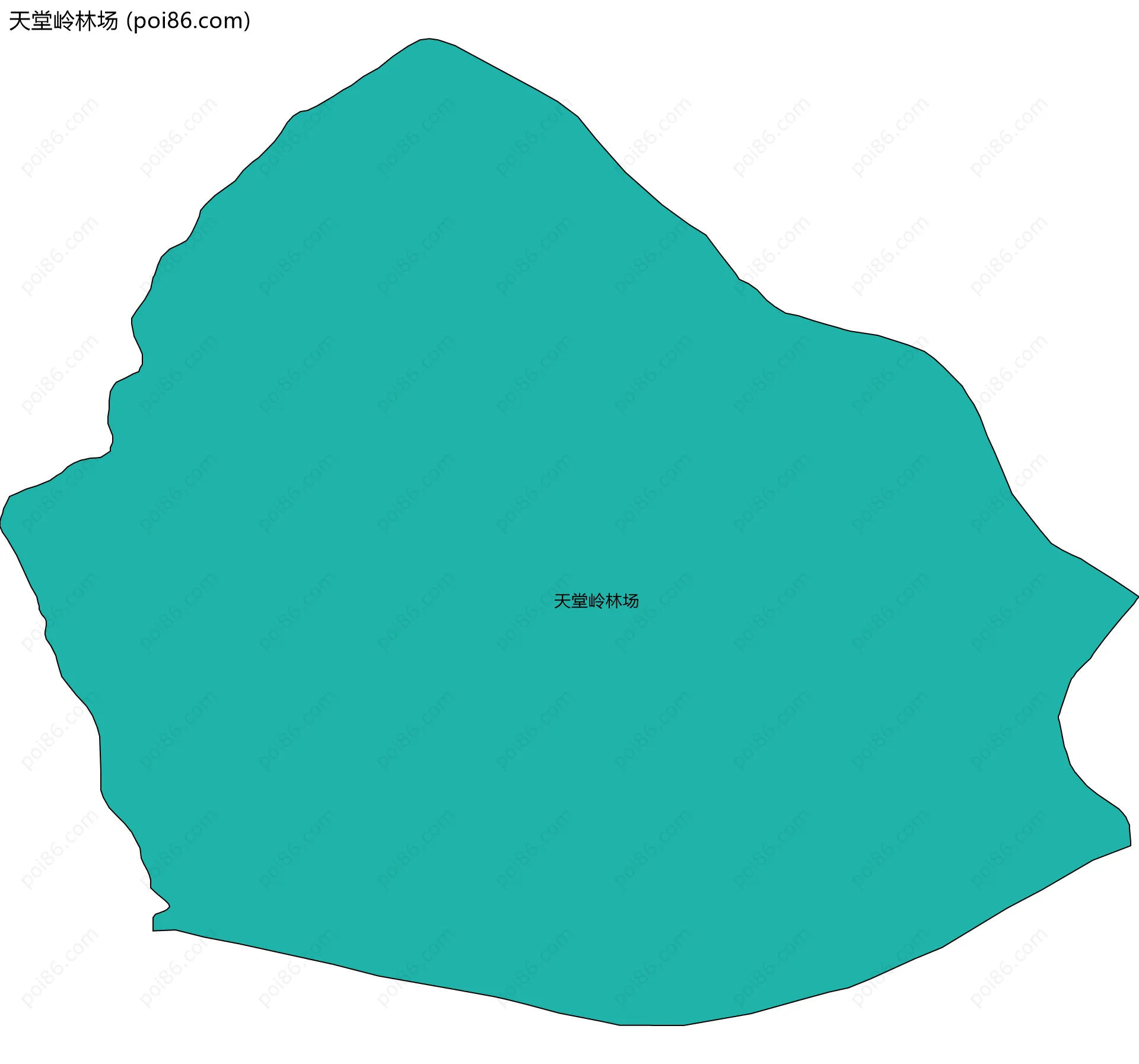 天堂岭林场边界地图