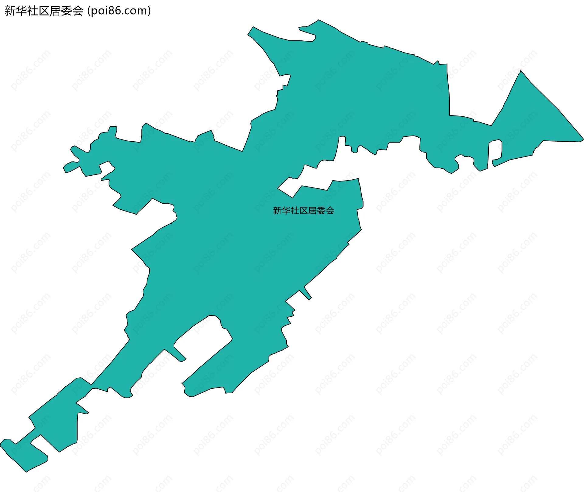 新华社区居委会边界地图