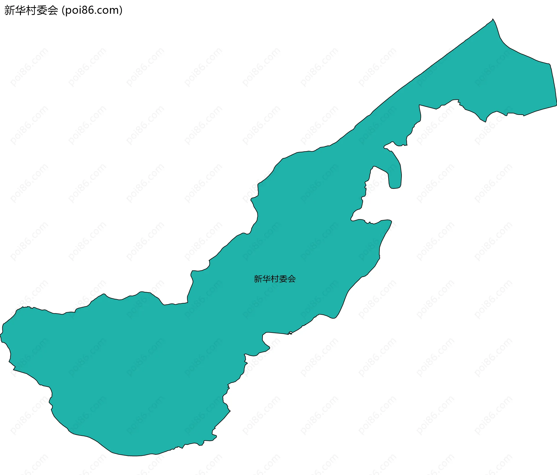 新华村委会边界地图