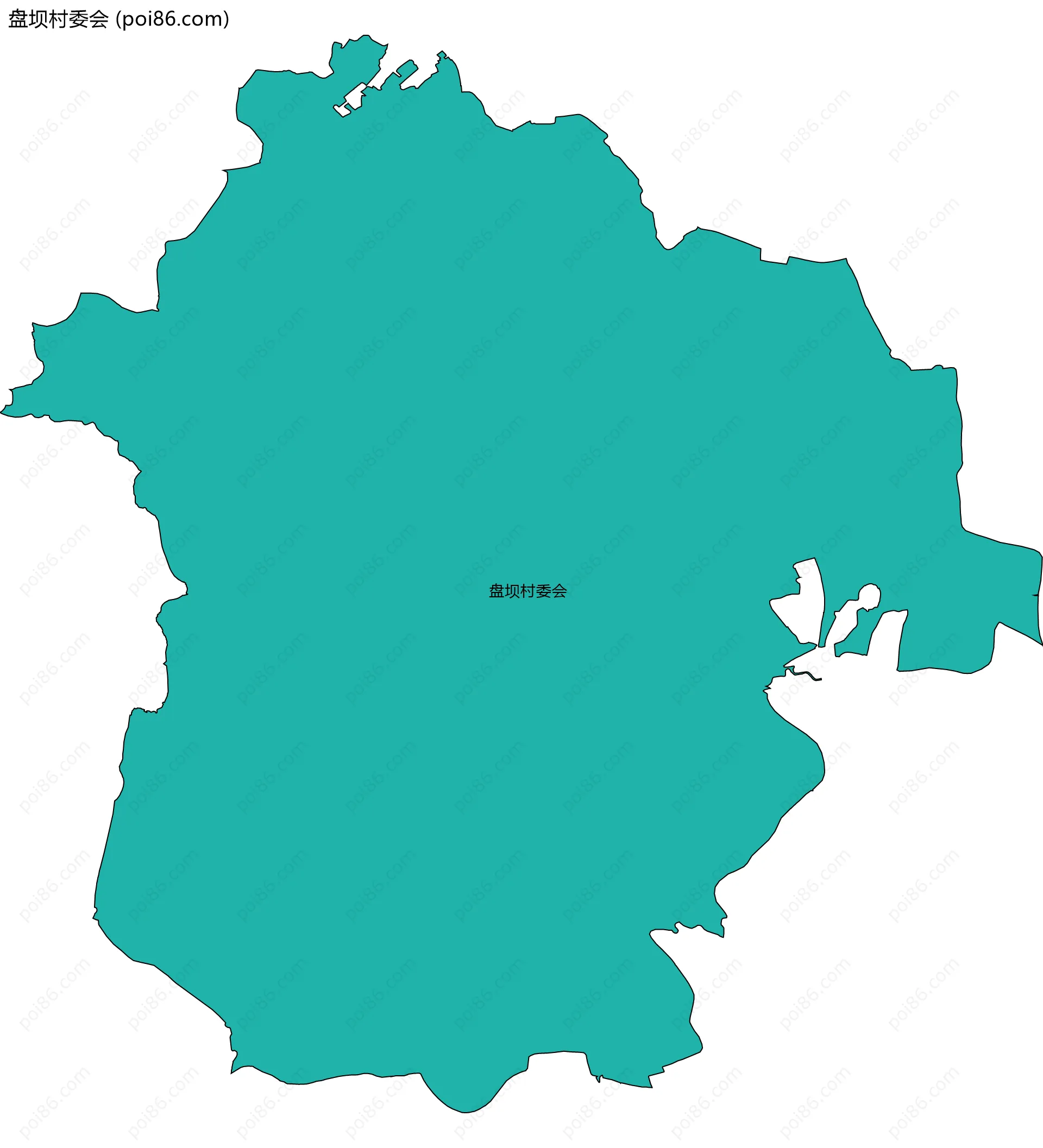 盘坝村委会边界地图