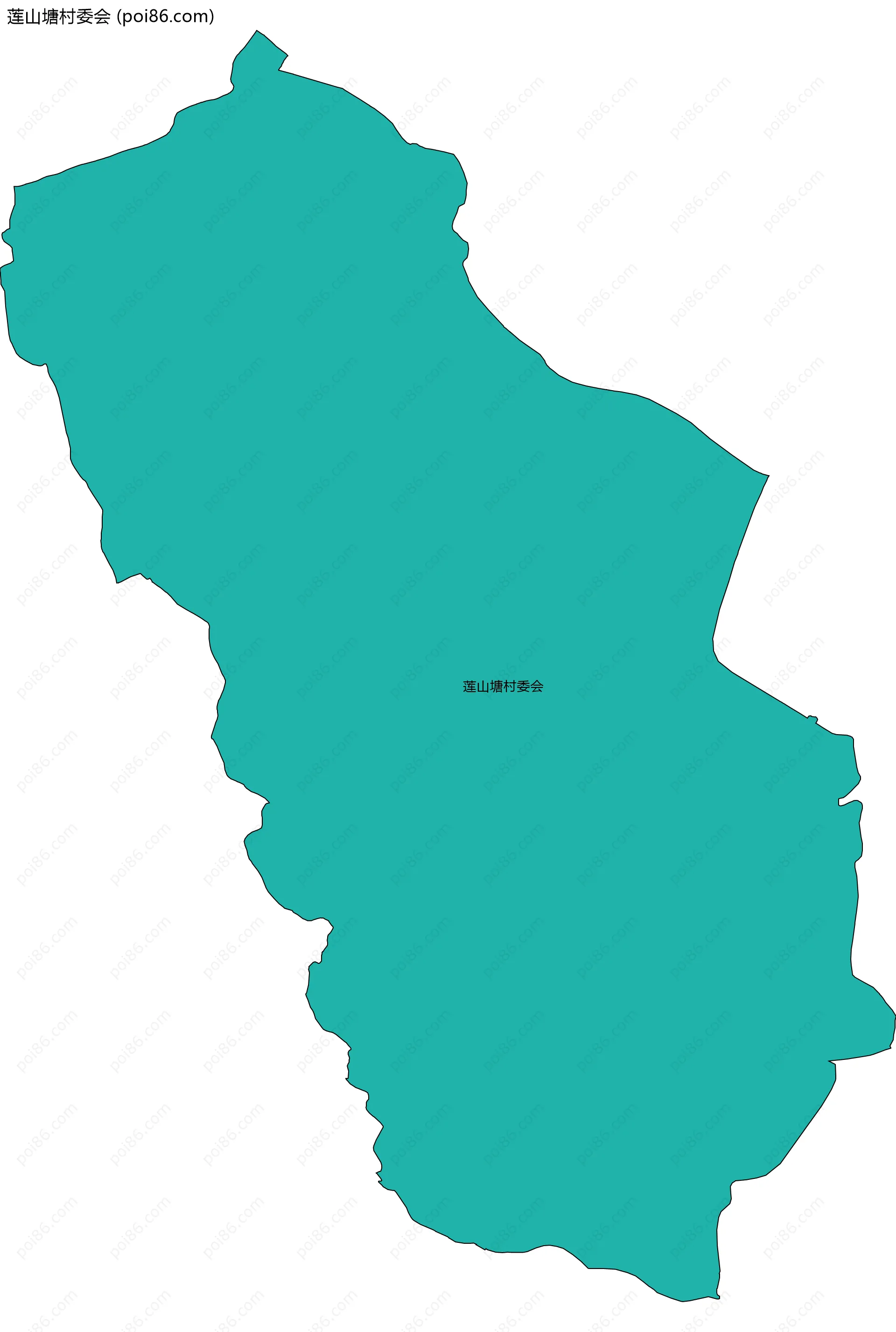 莲山塘村委会边界地图