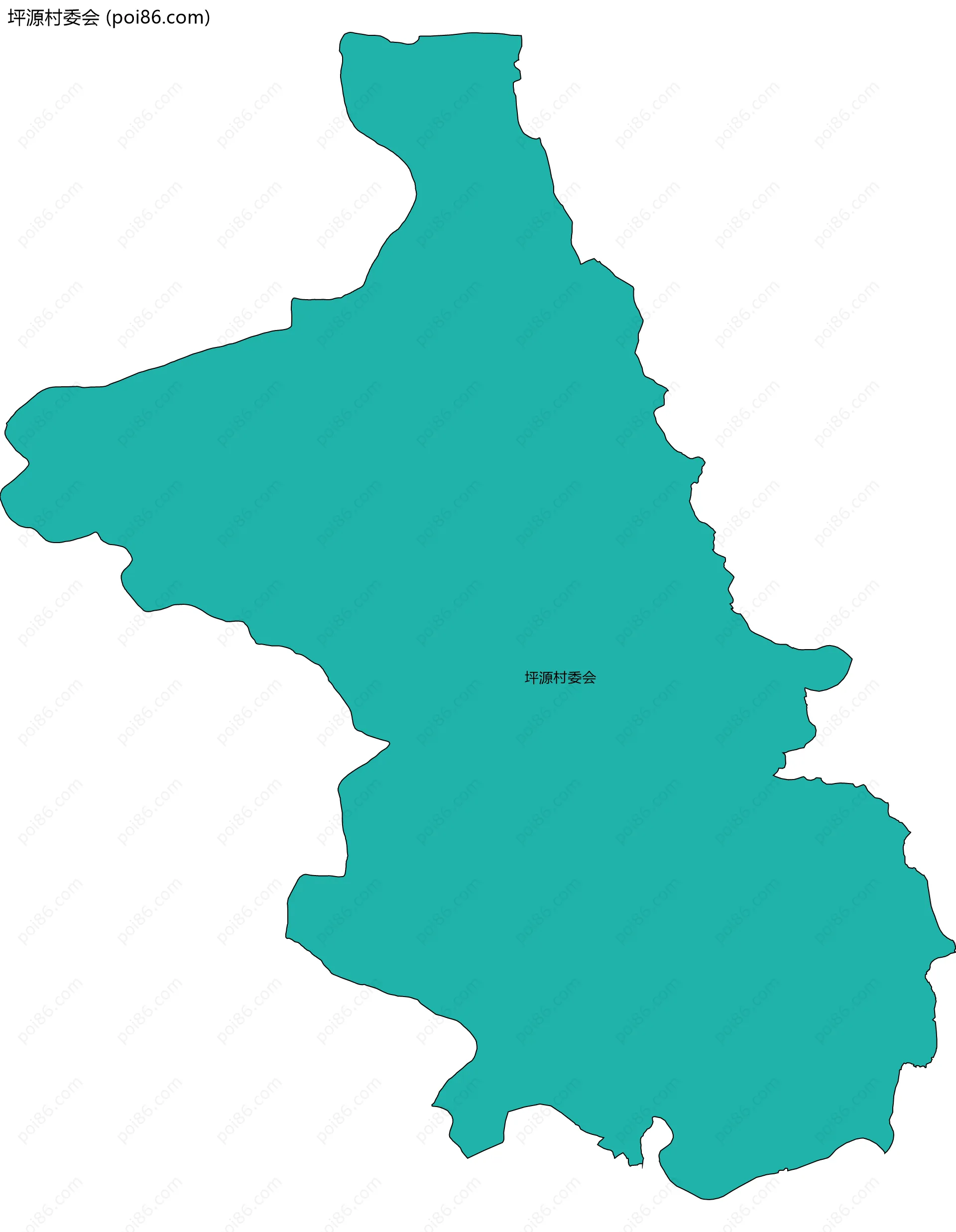 坪源村委会边界地图