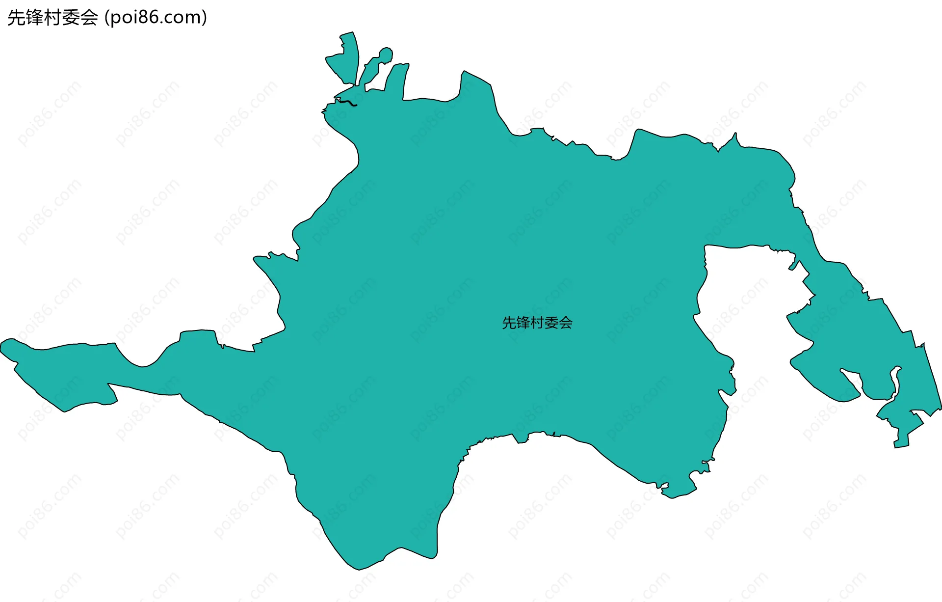 先锋村委会边界地图