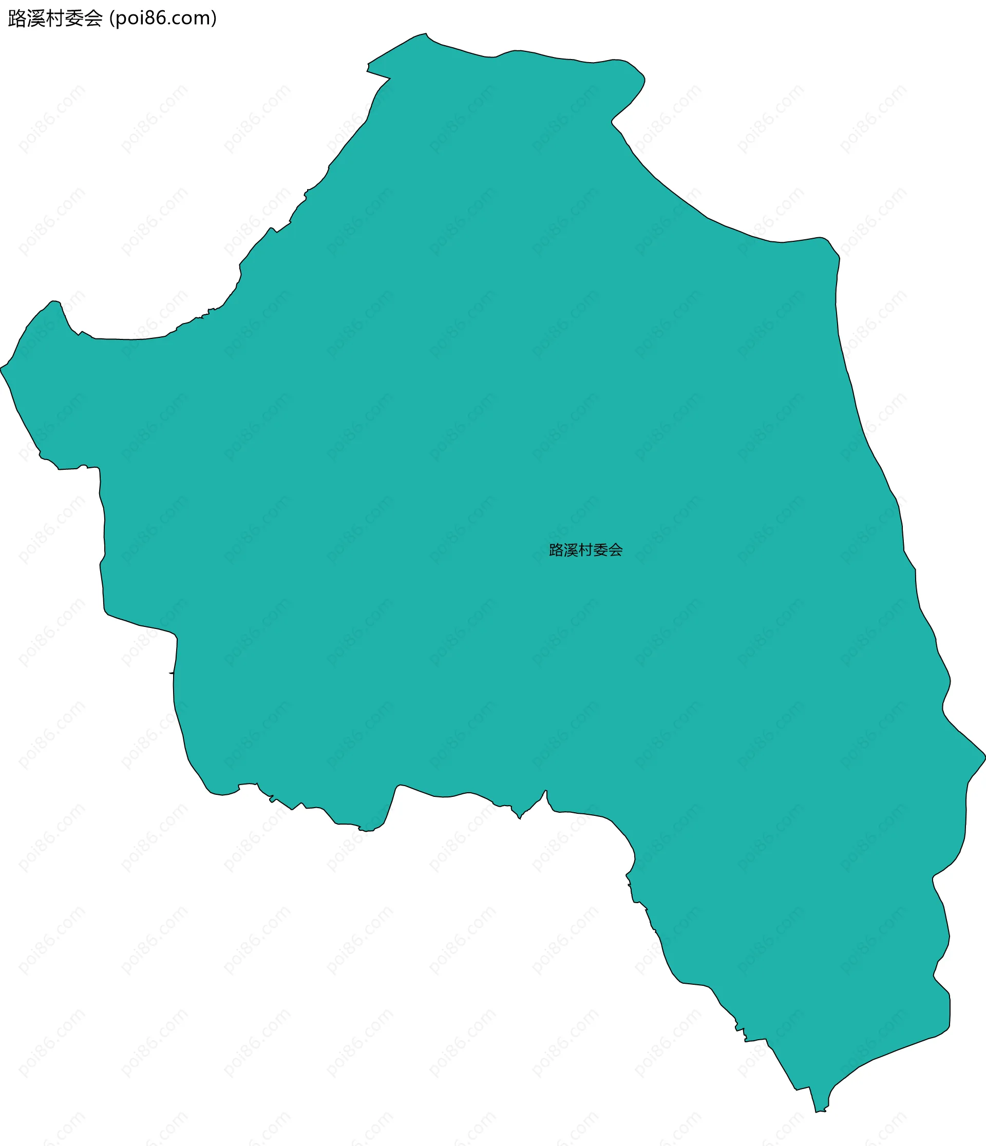 路溪村委会边界地图