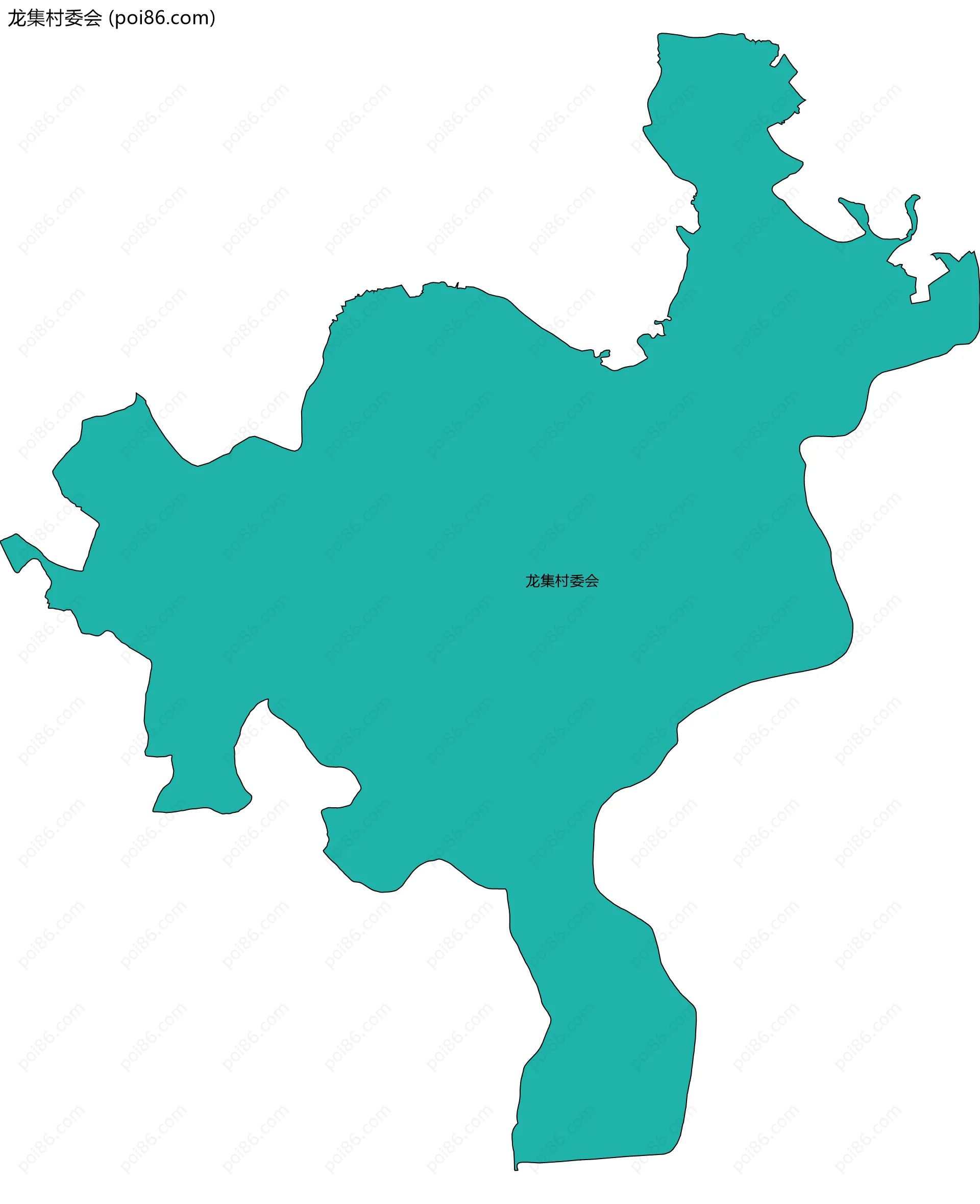 龙集村委会边界地图