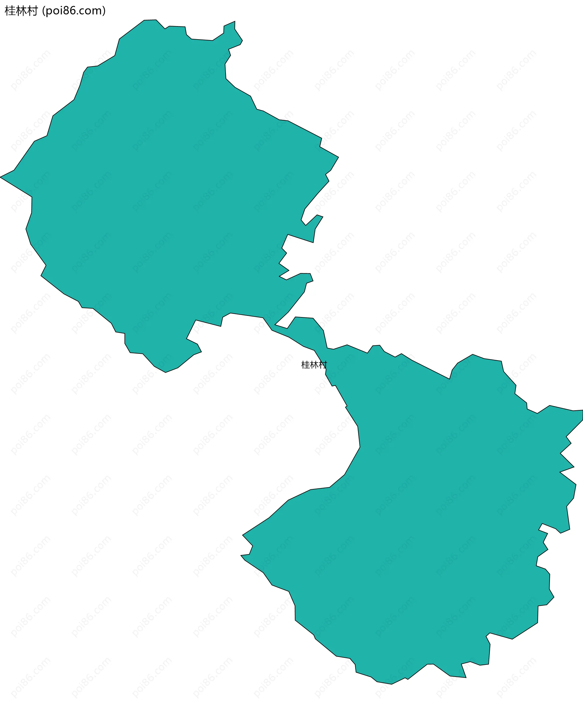 桂林村边界地图