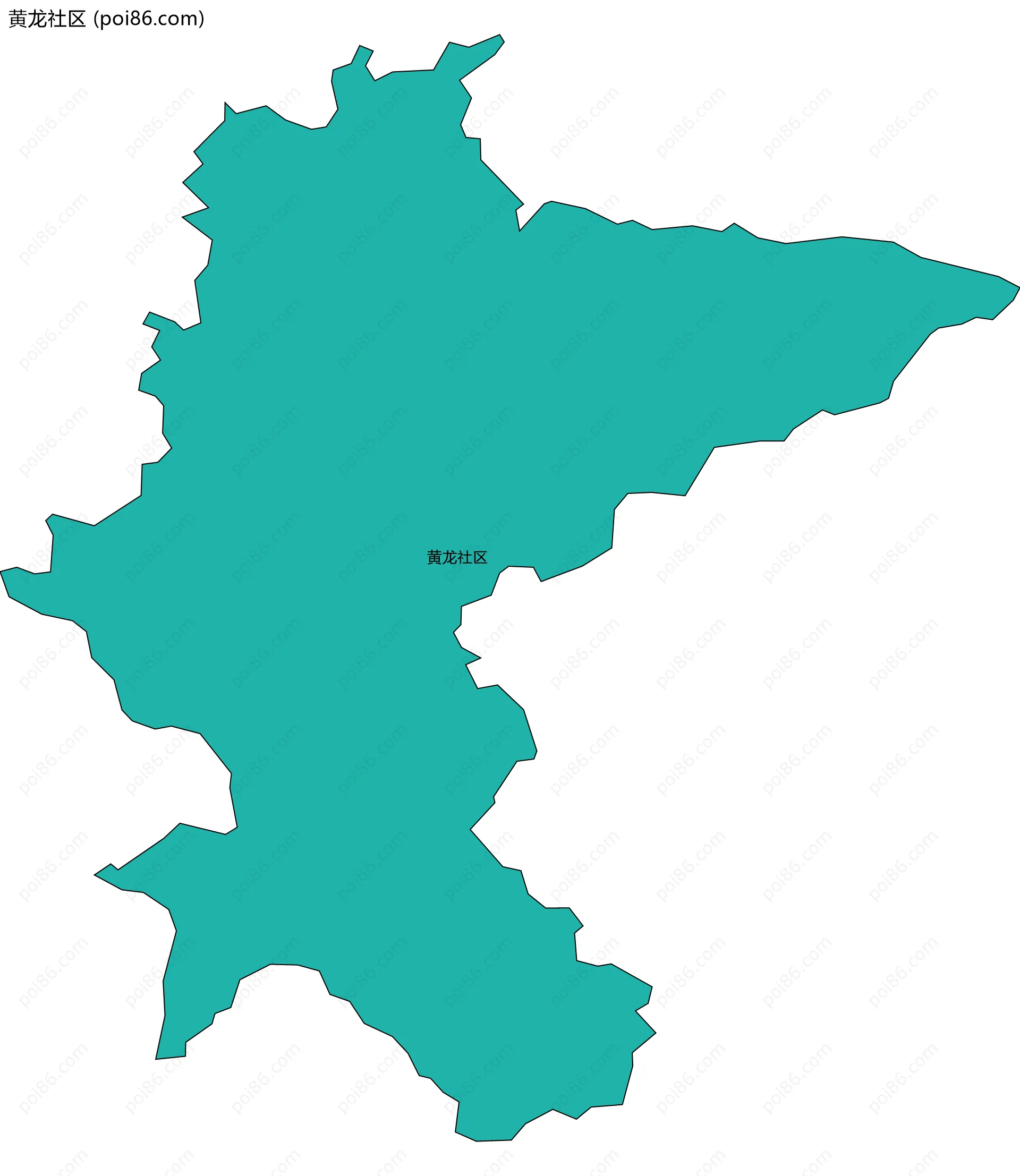 黄龙社区边界地图