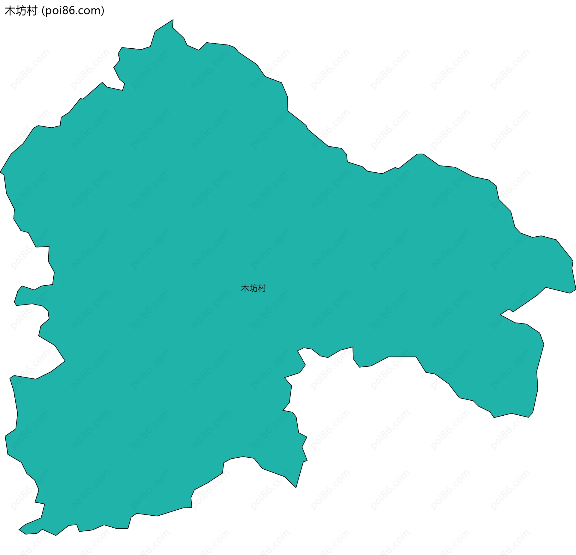 木坊村边界地图