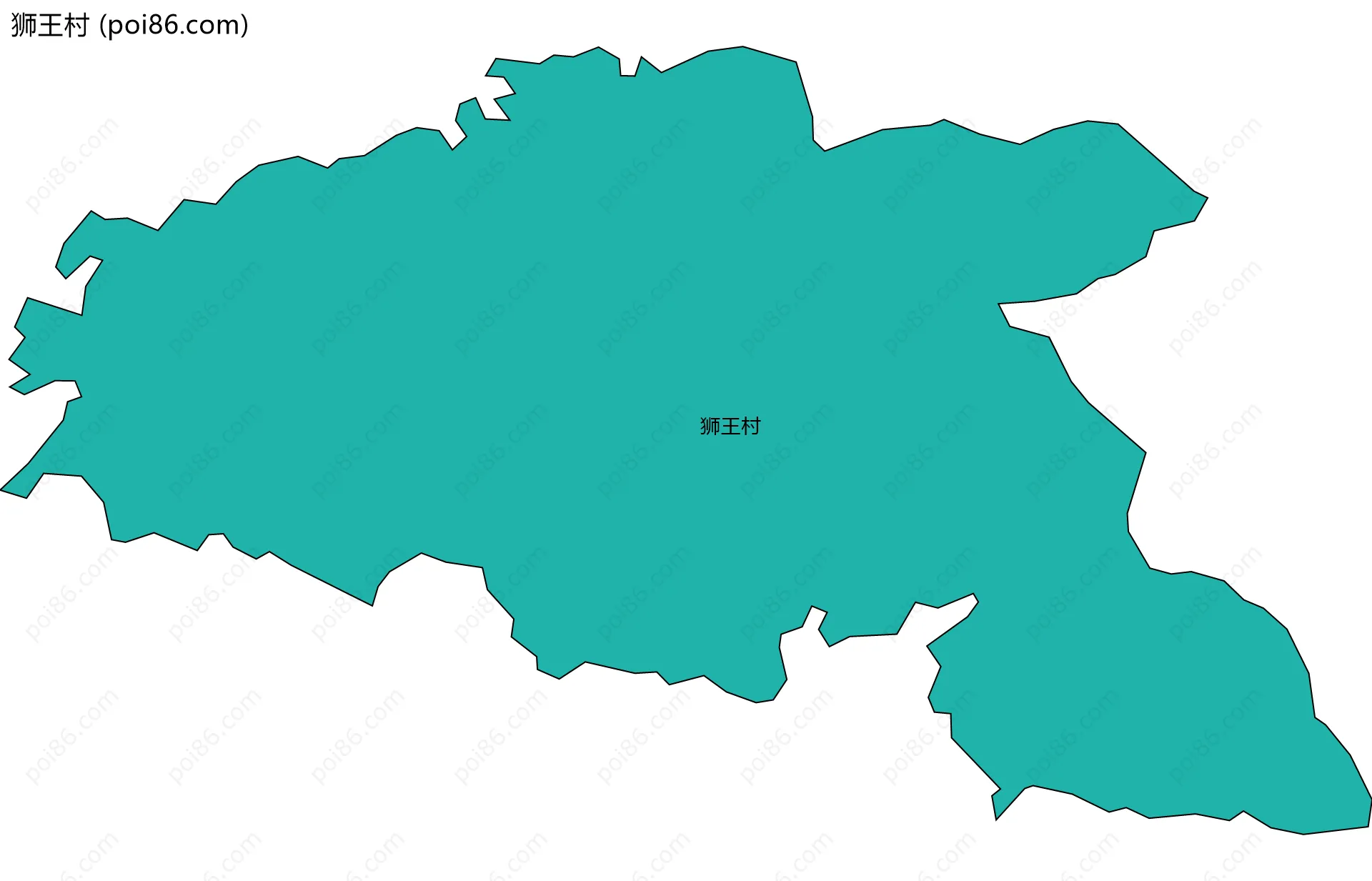 狮王村边界地图
