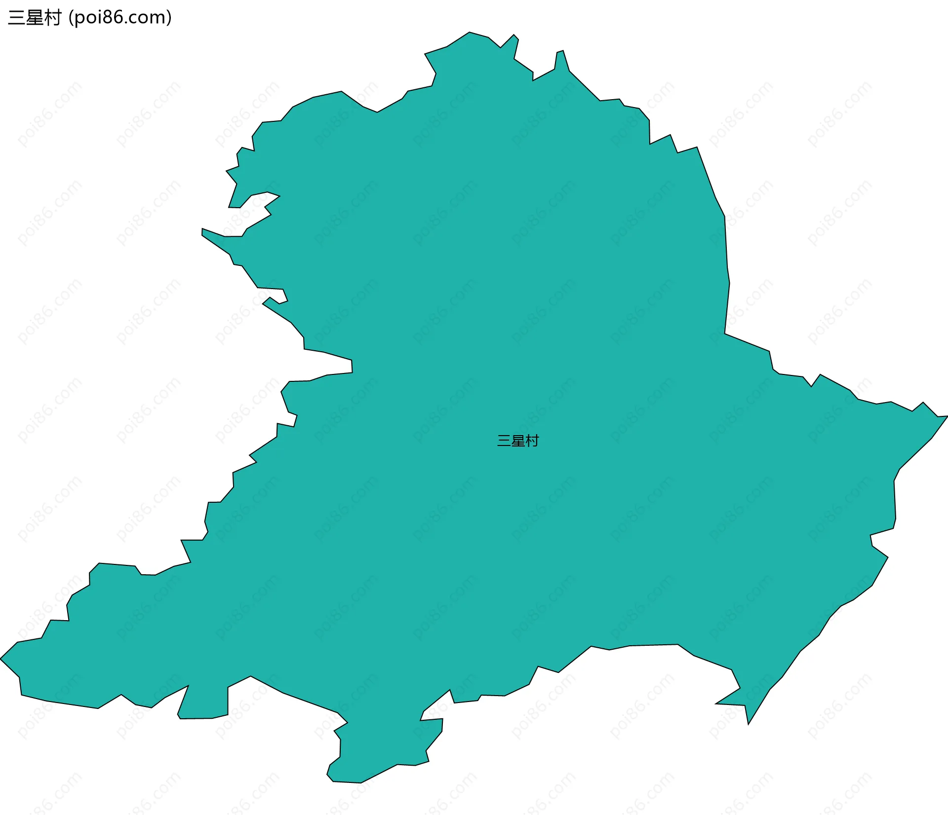 三星村边界地图