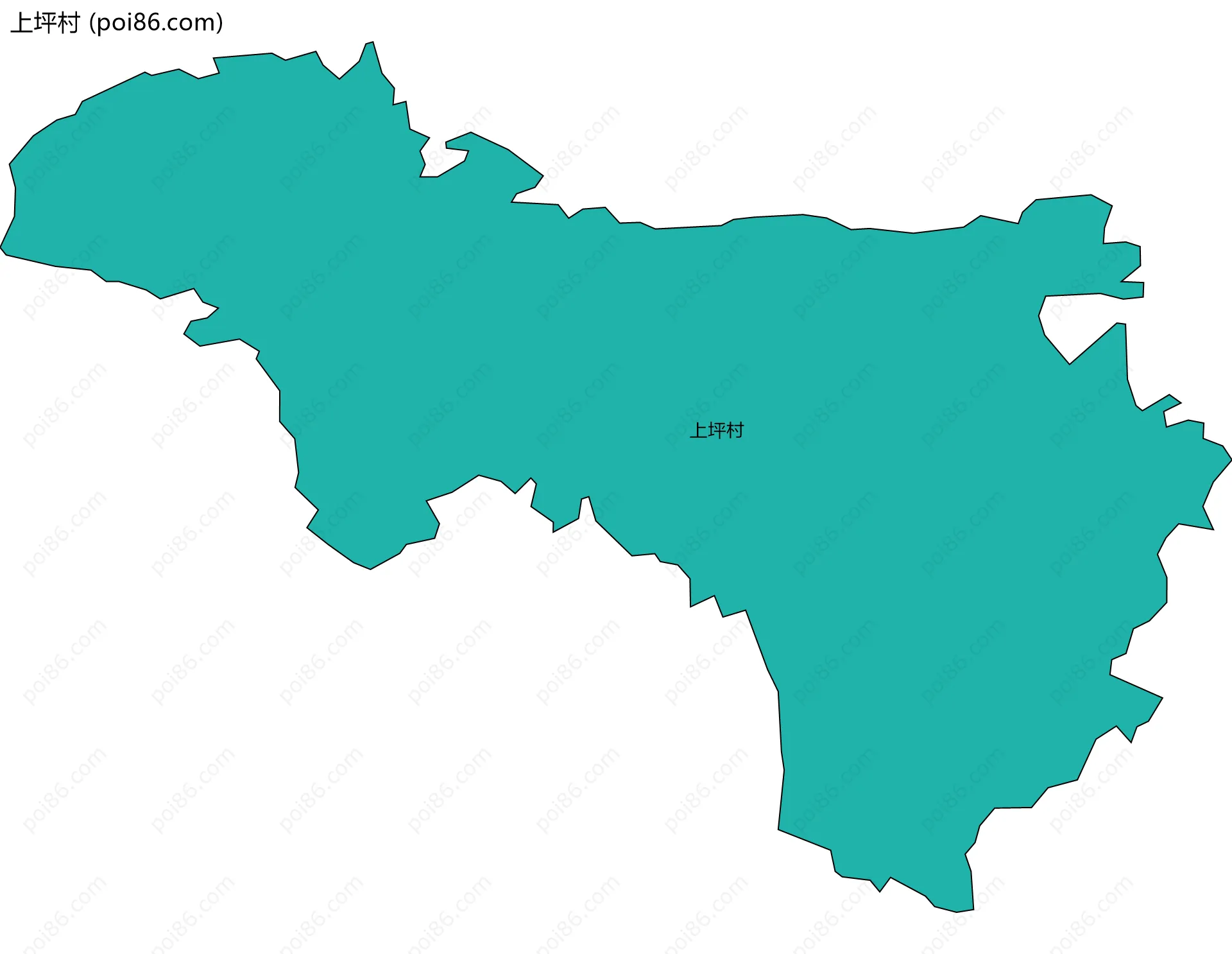 上坪村边界地图