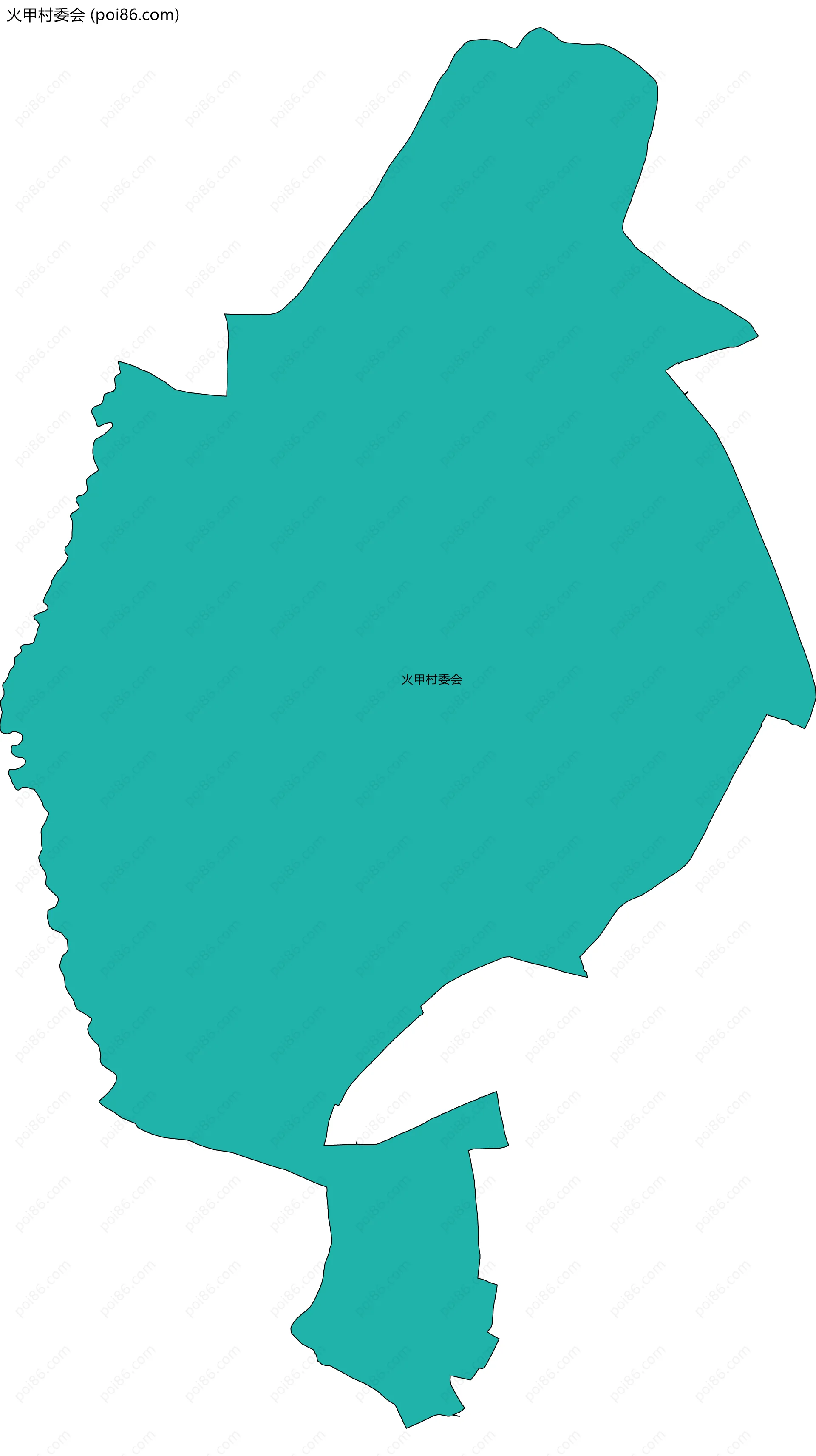 火甲村委会边界地图