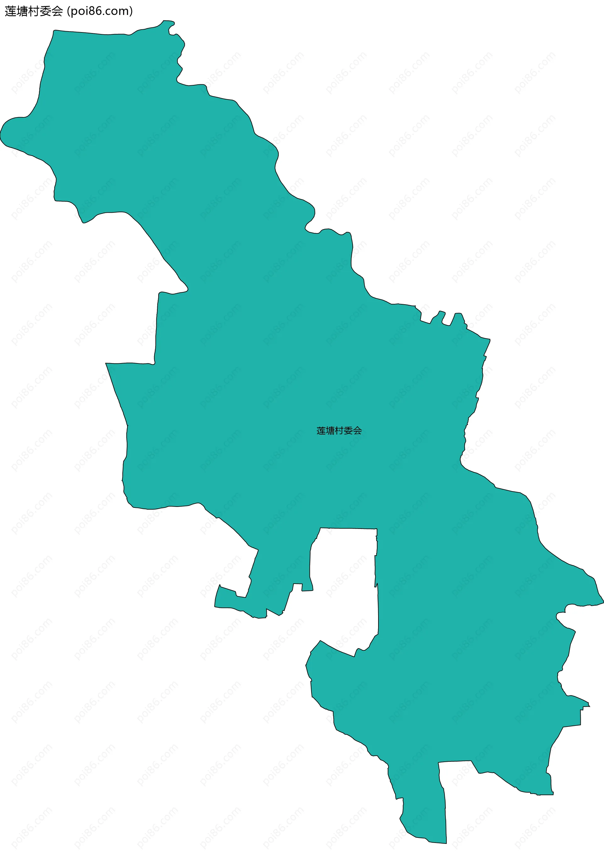 莲塘村委会边界地图