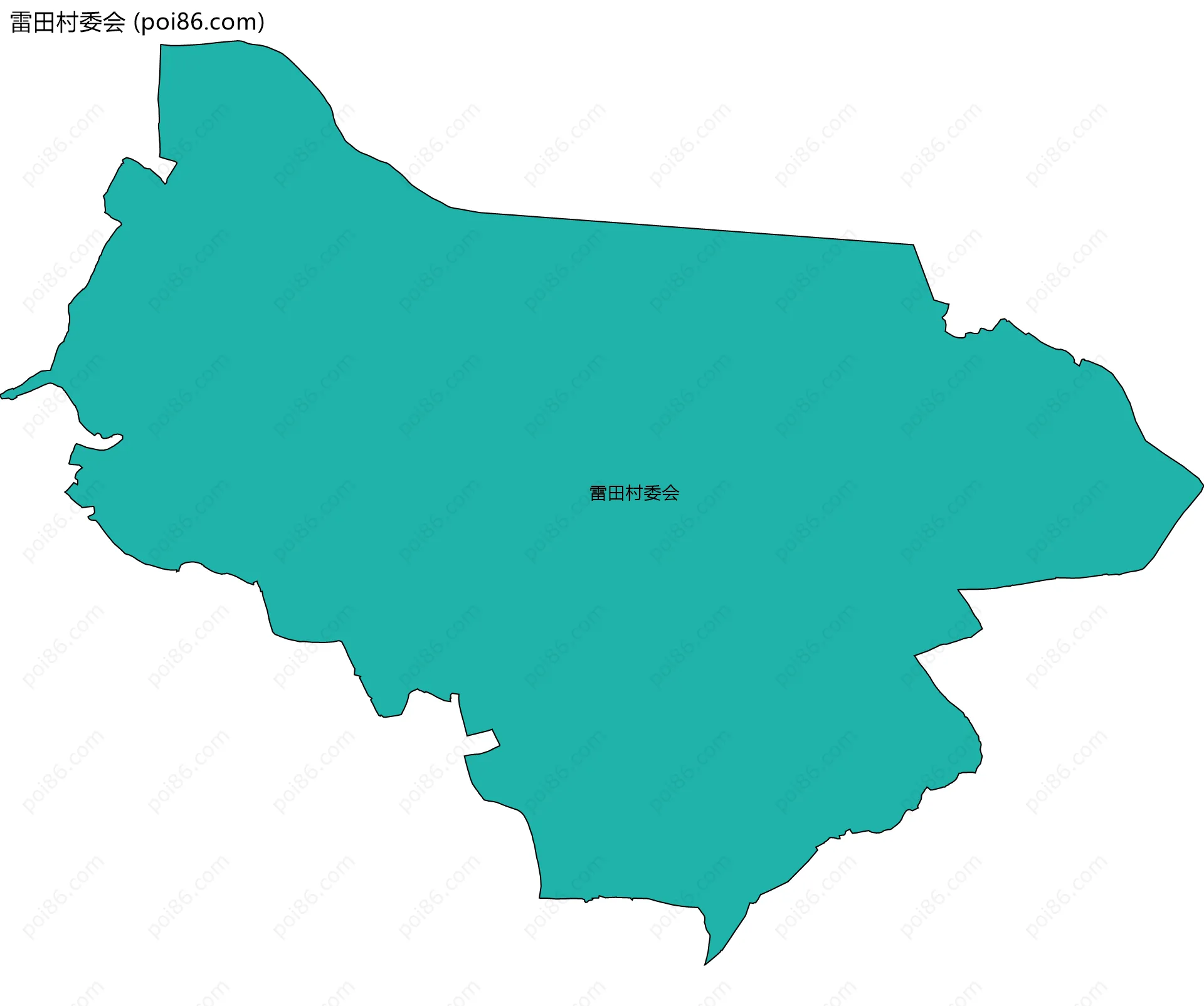 雷田村委会边界地图