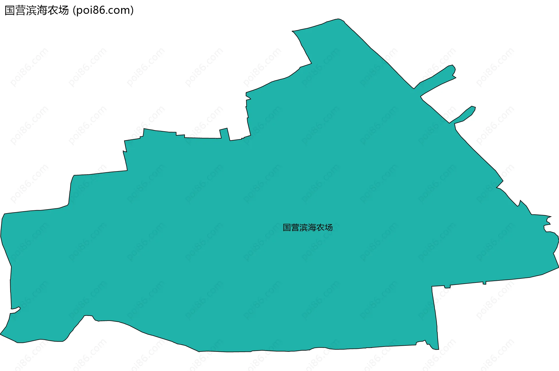 国营滨海农场边界地图