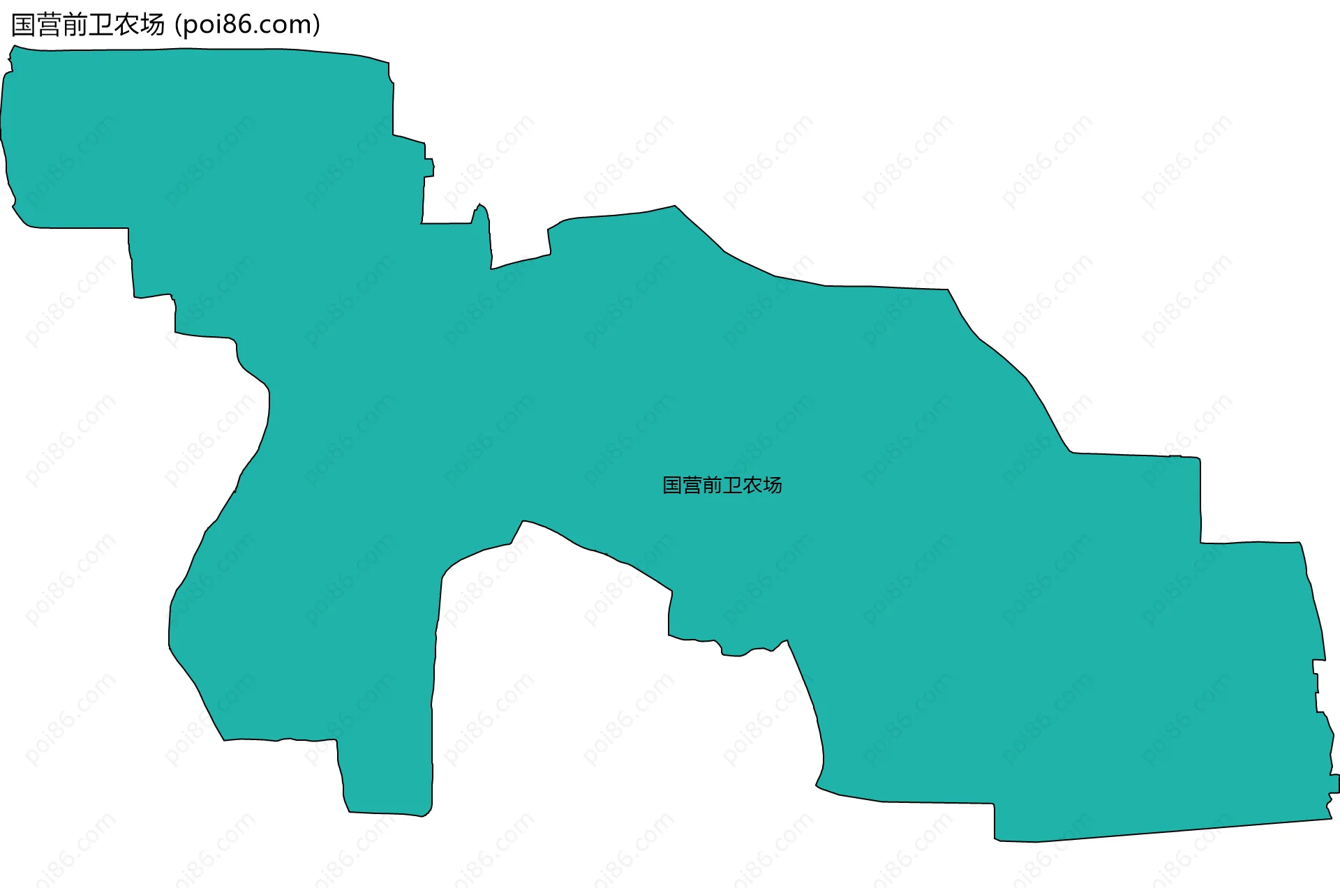 国营前卫农场边界地图