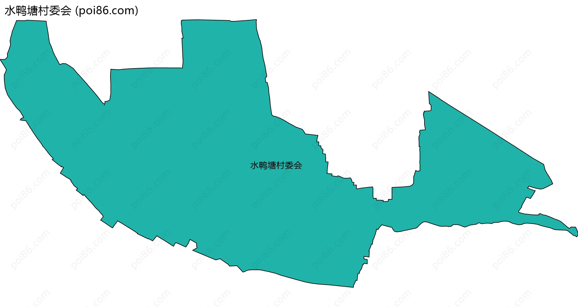 水鸭塘村委会边界地图