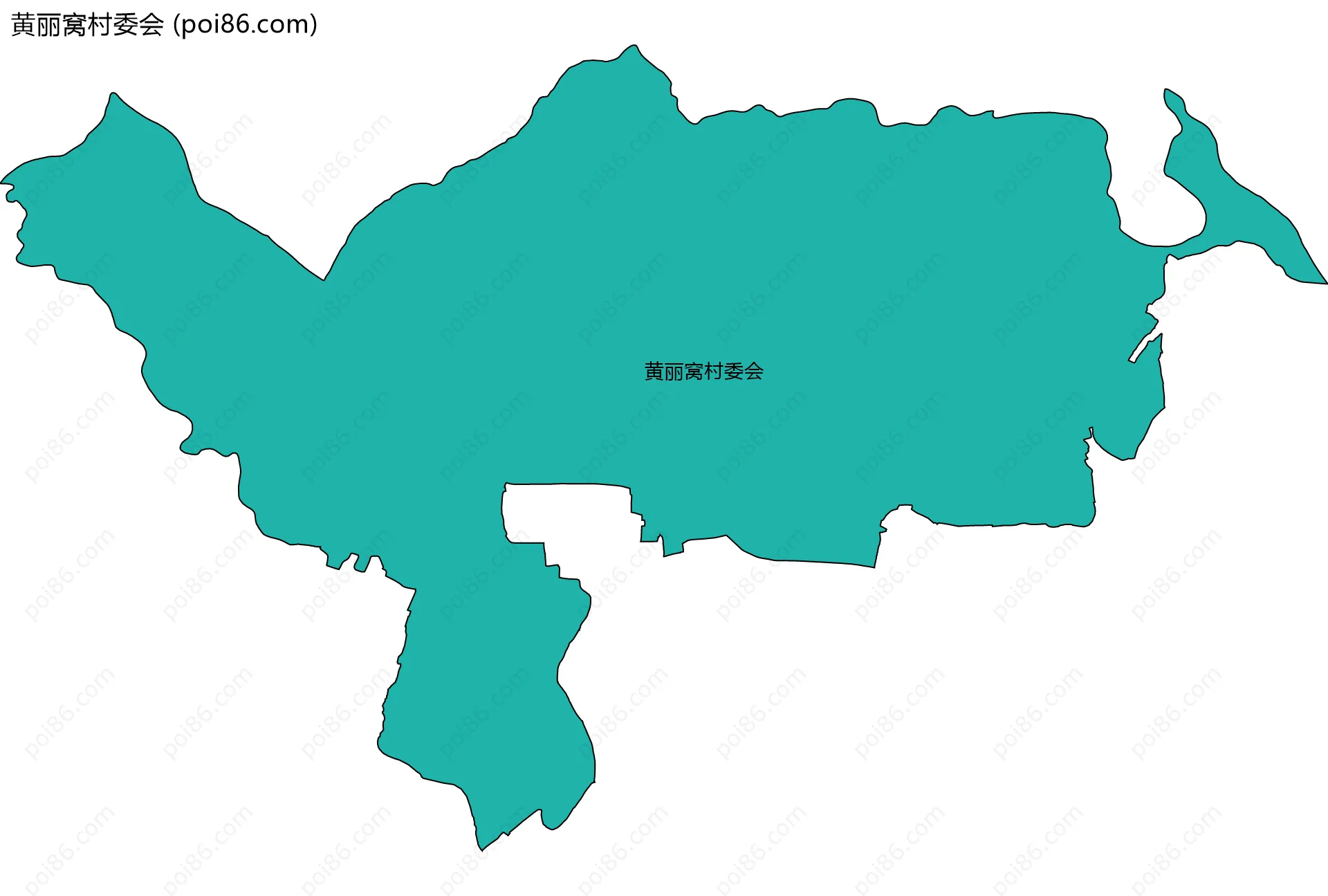 黄丽窝村委会边界地图