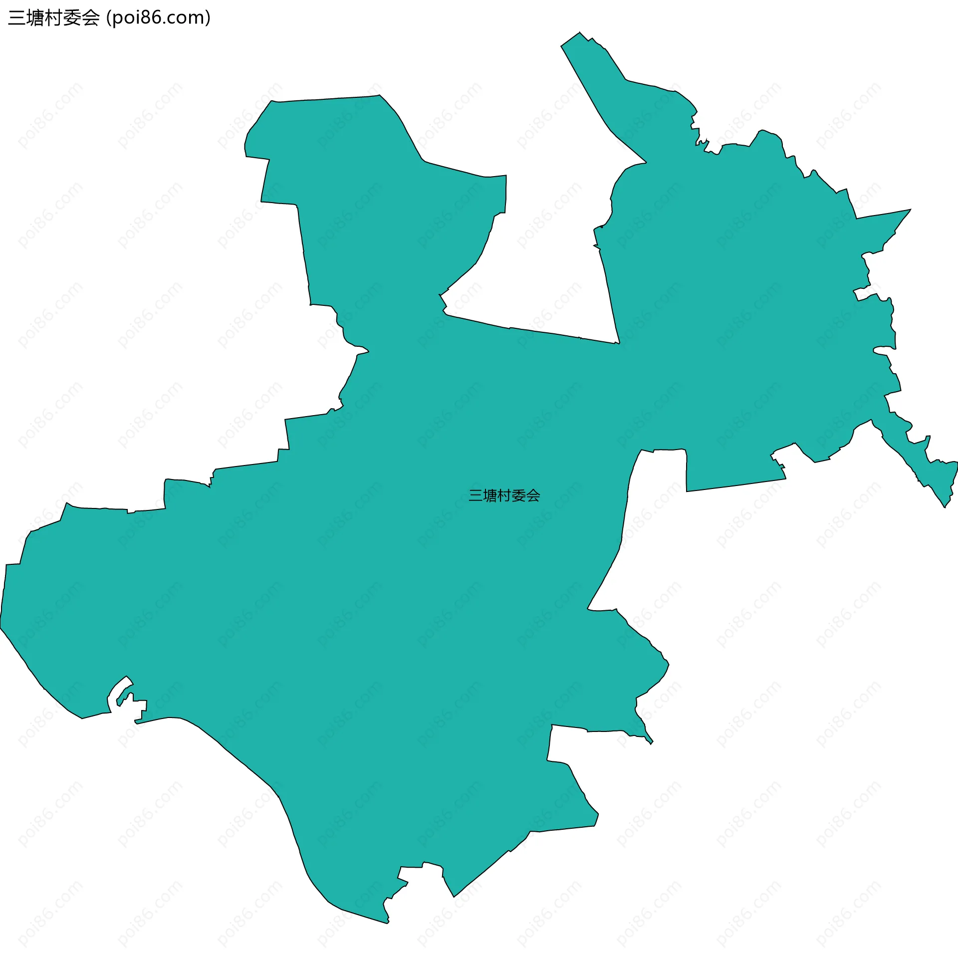 三塘村委会边界地图
