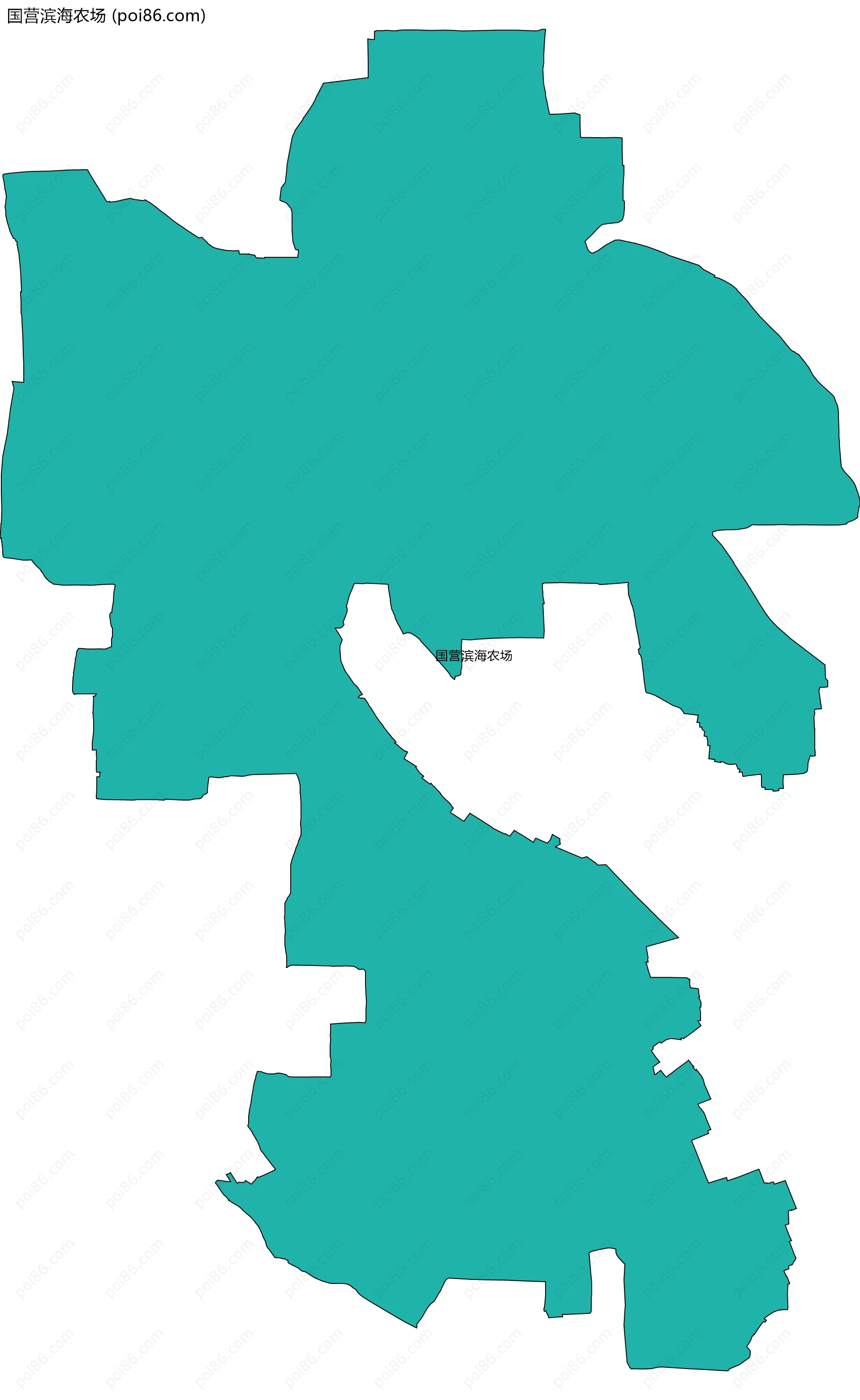 国营滨海农场边界地图