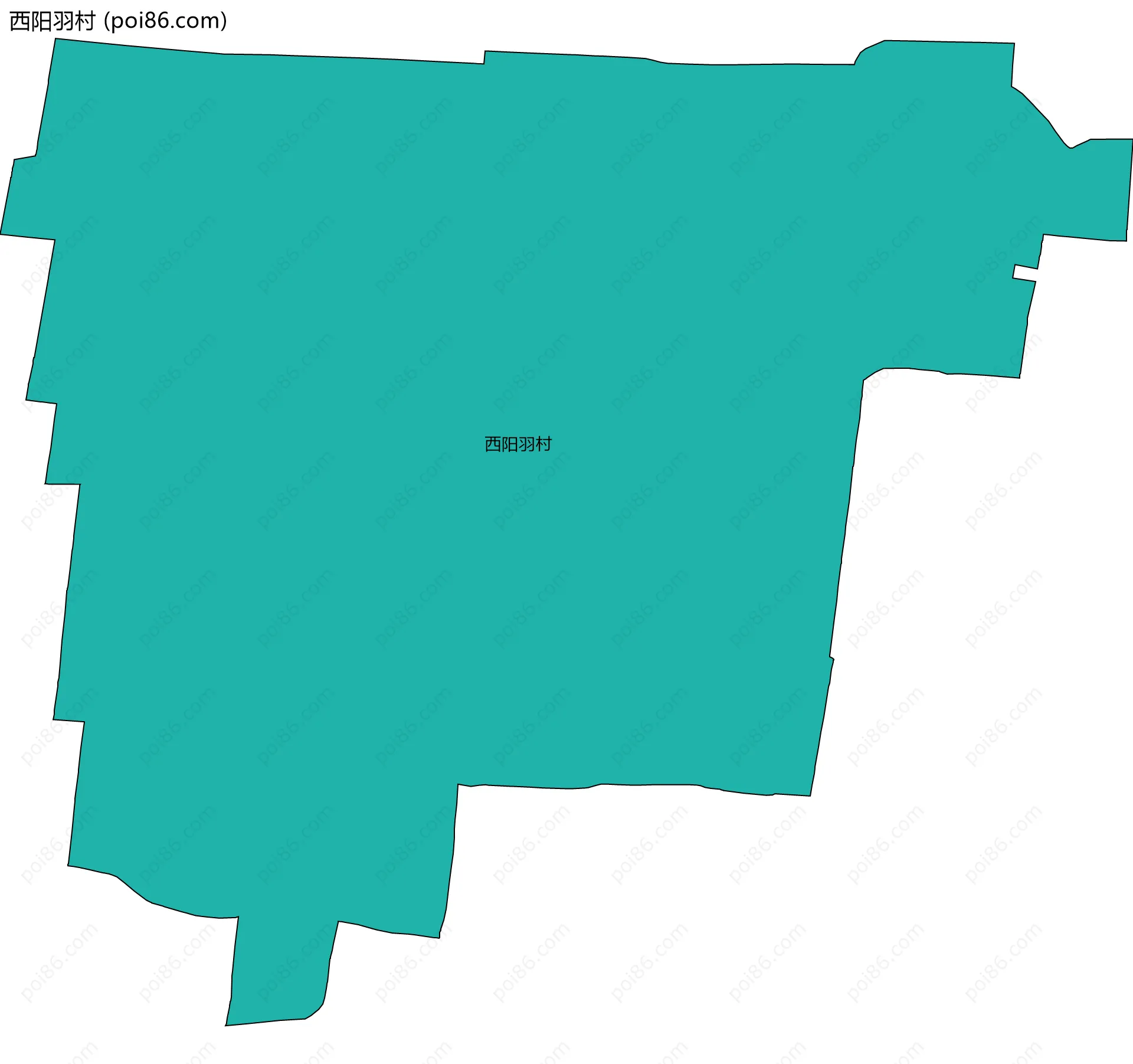 西阳羽村边界地图