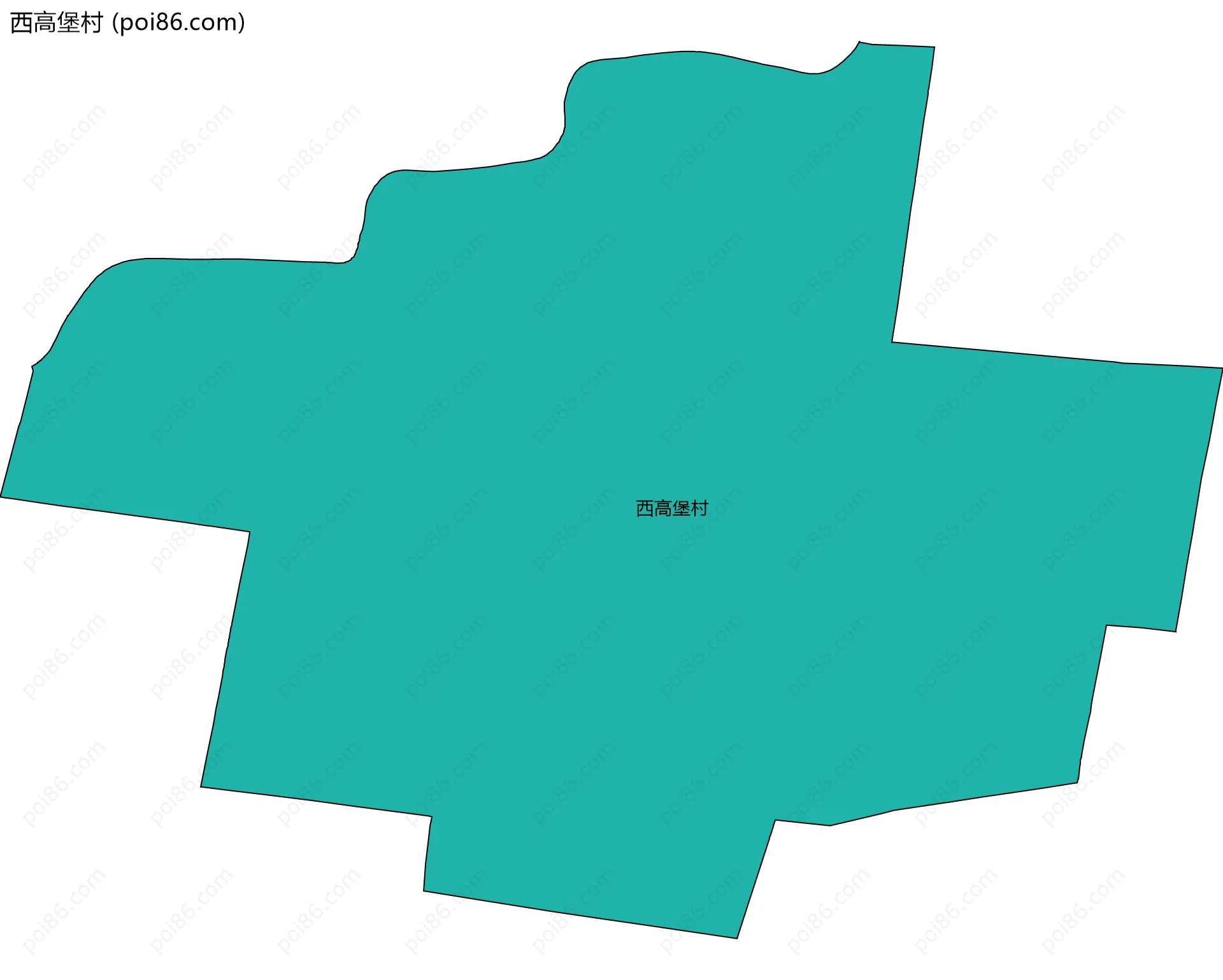 西高堡村边界地图