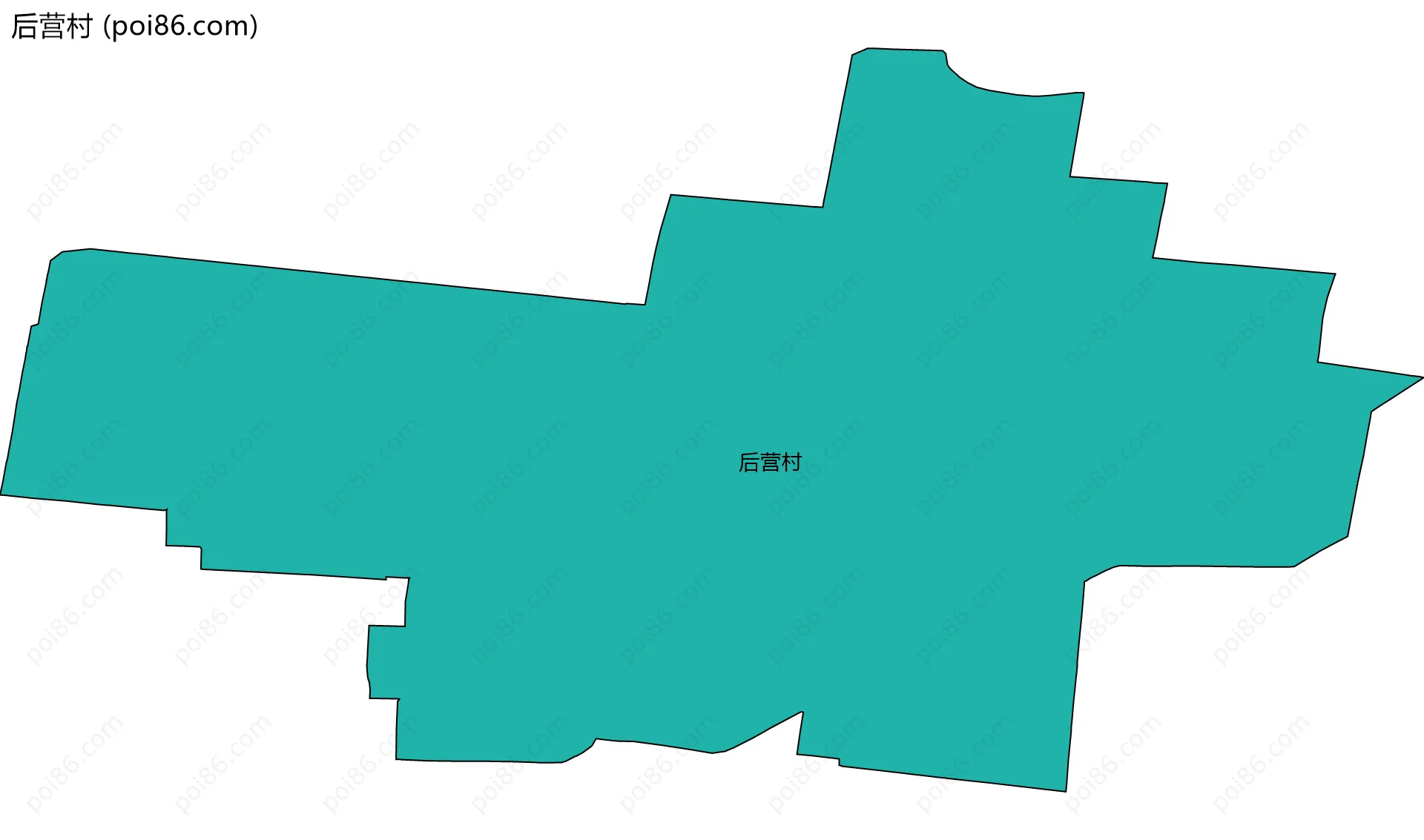 后营村边界地图