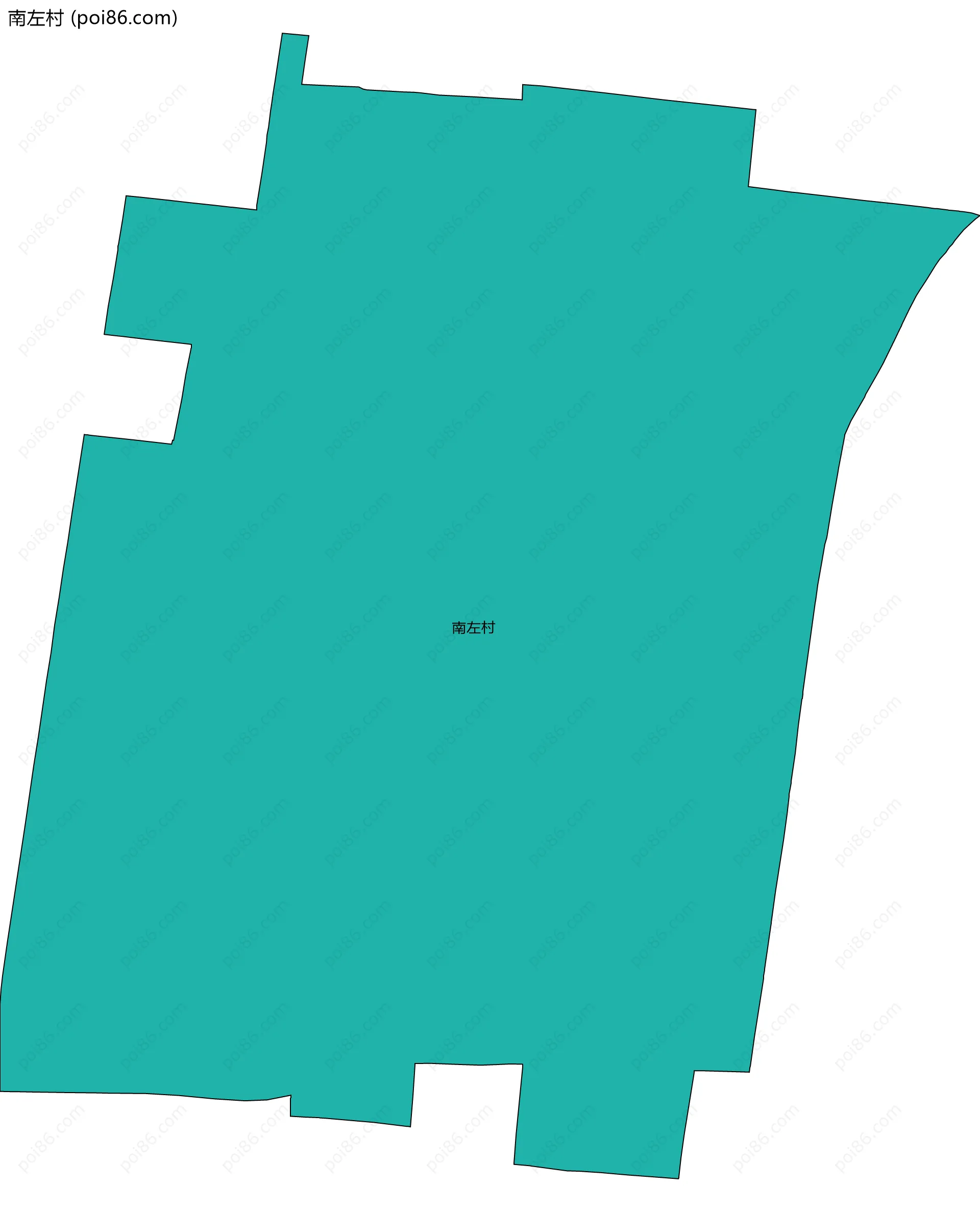 南左村边界地图