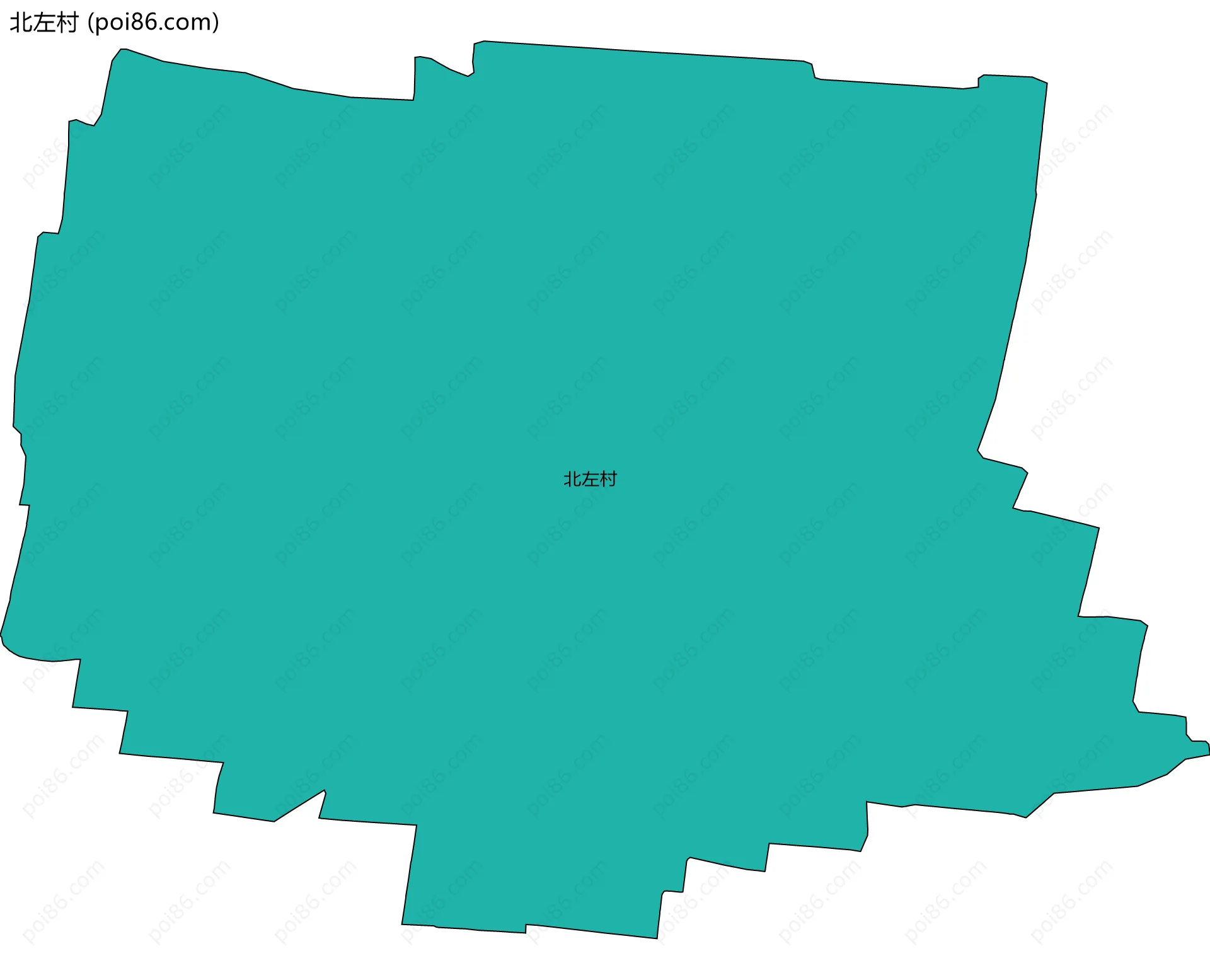 北左村边界地图