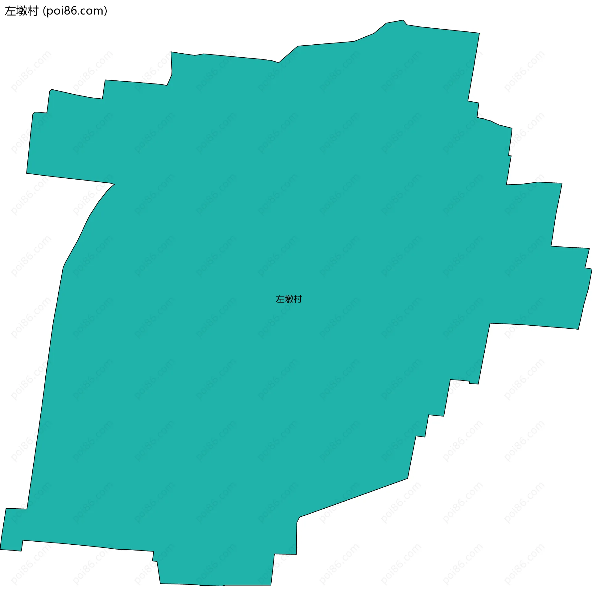 左墩村边界地图