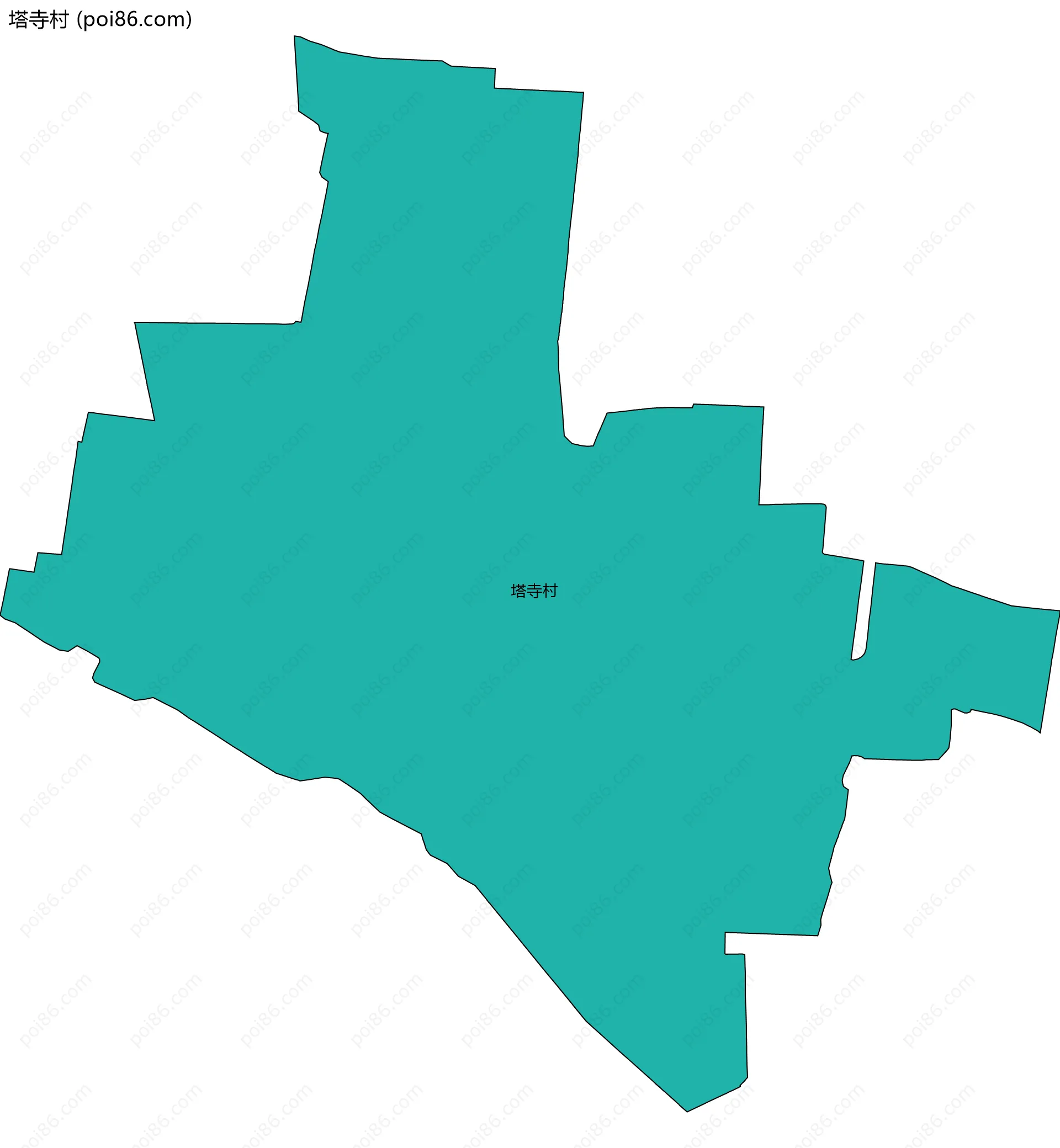 塔寺村边界地图
