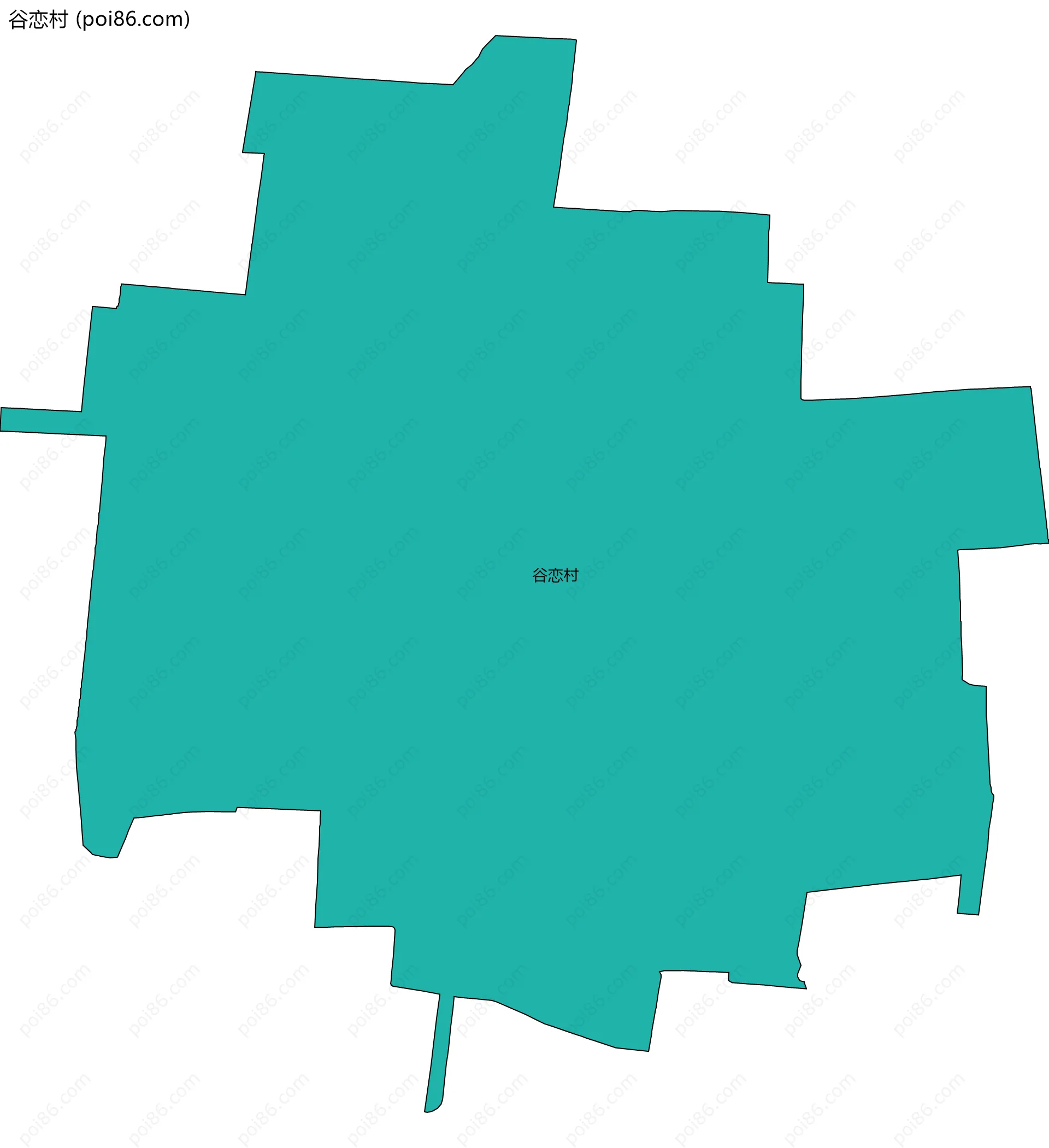 谷恋村边界地图
