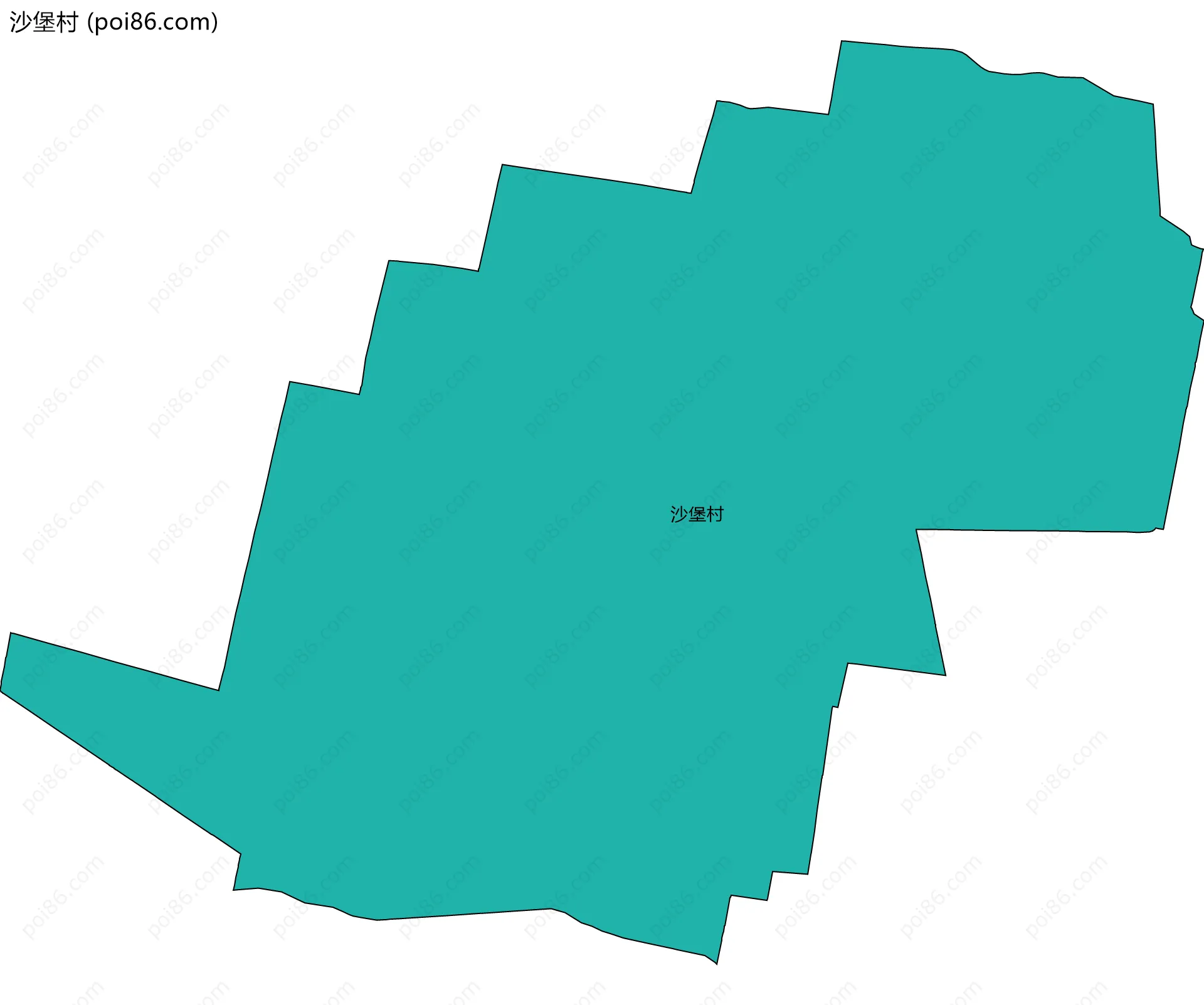 沙堡村边界地图