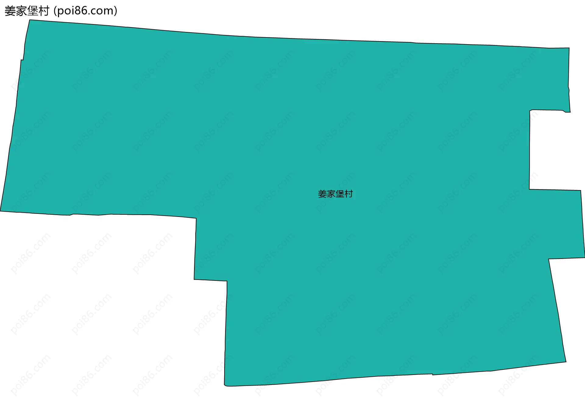 姜家堡村边界地图