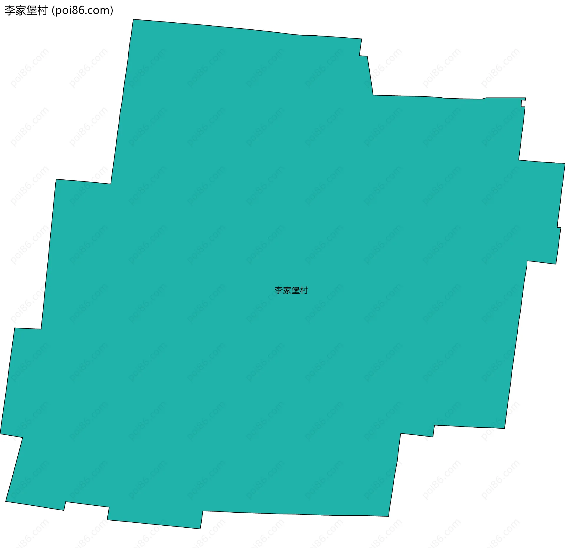 李家堡村边界地图