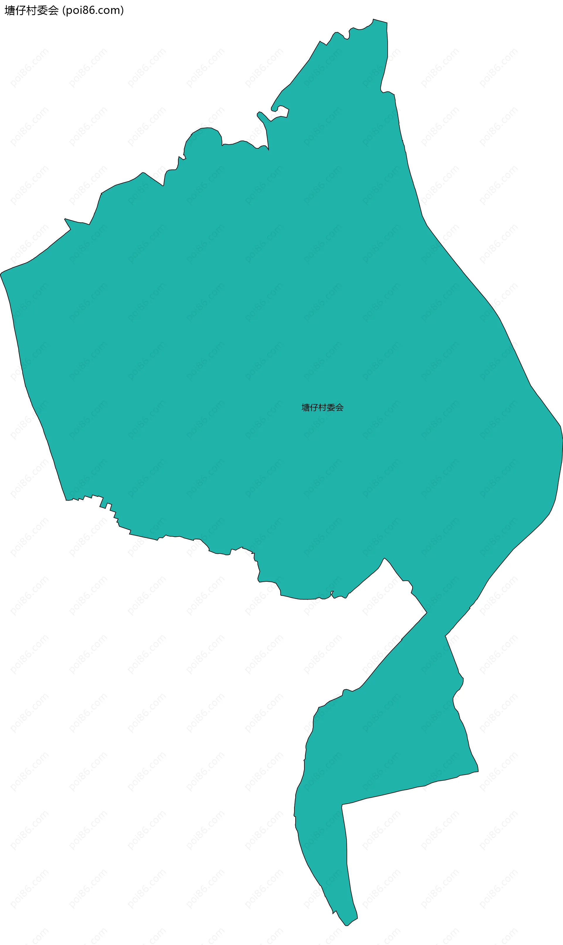 塘仔村委会边界地图