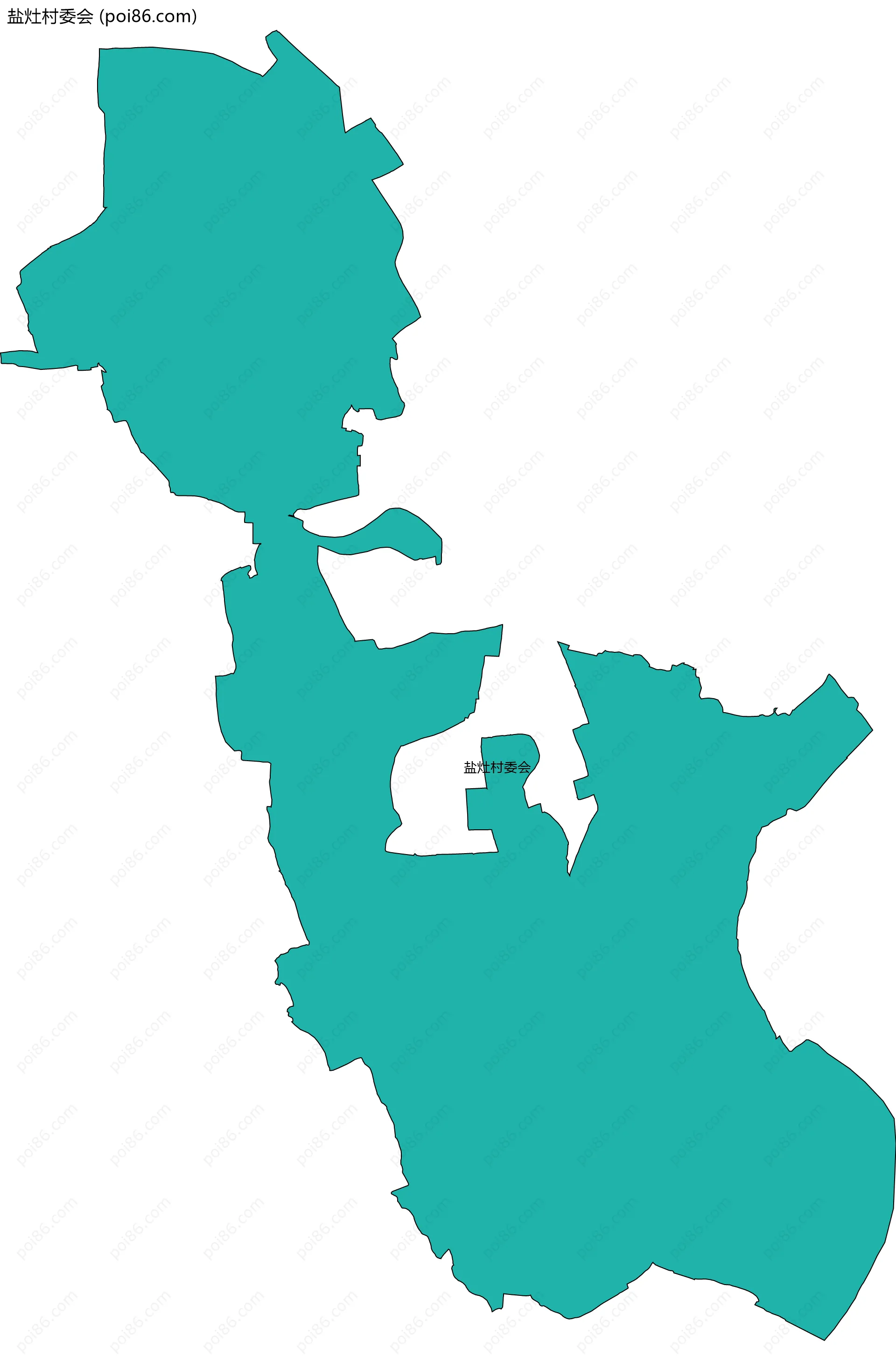 盐灶村委会边界地图