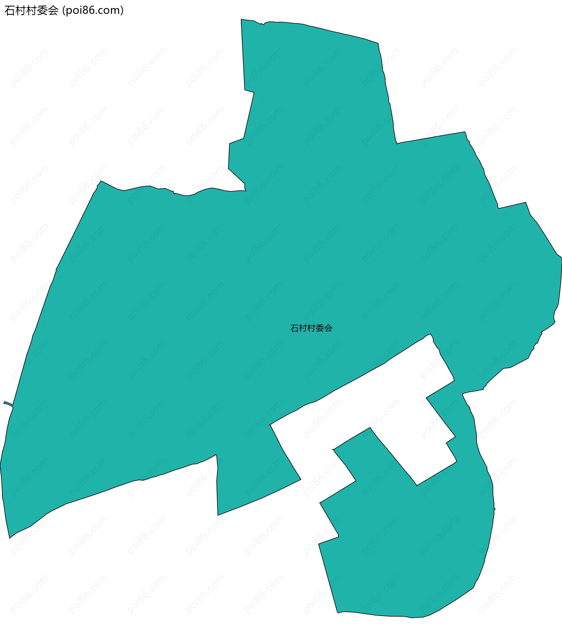 石村村委会边界地图