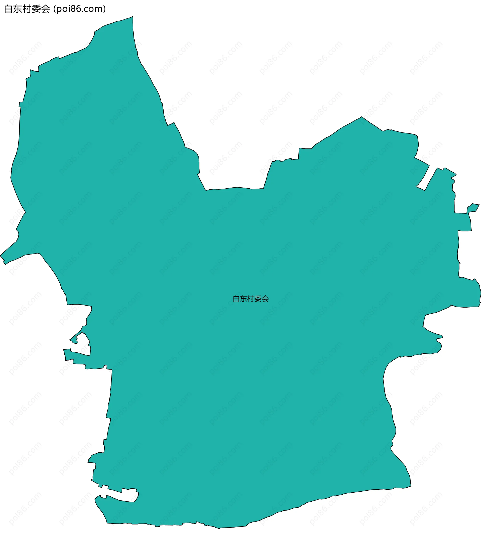 白东村委会边界地图