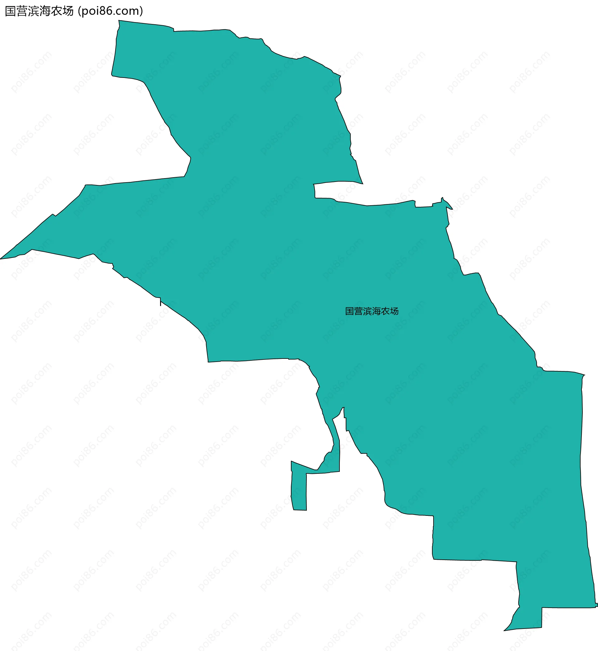 国营滨海农场边界地图