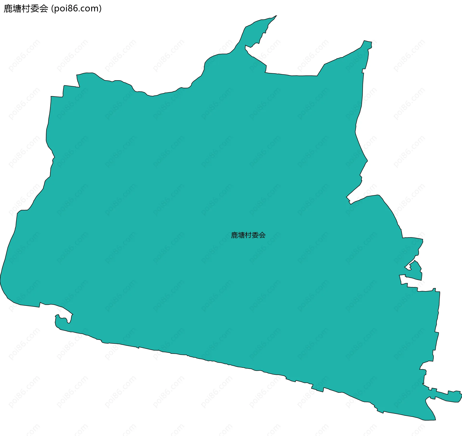 鹿塘村委会边界地图