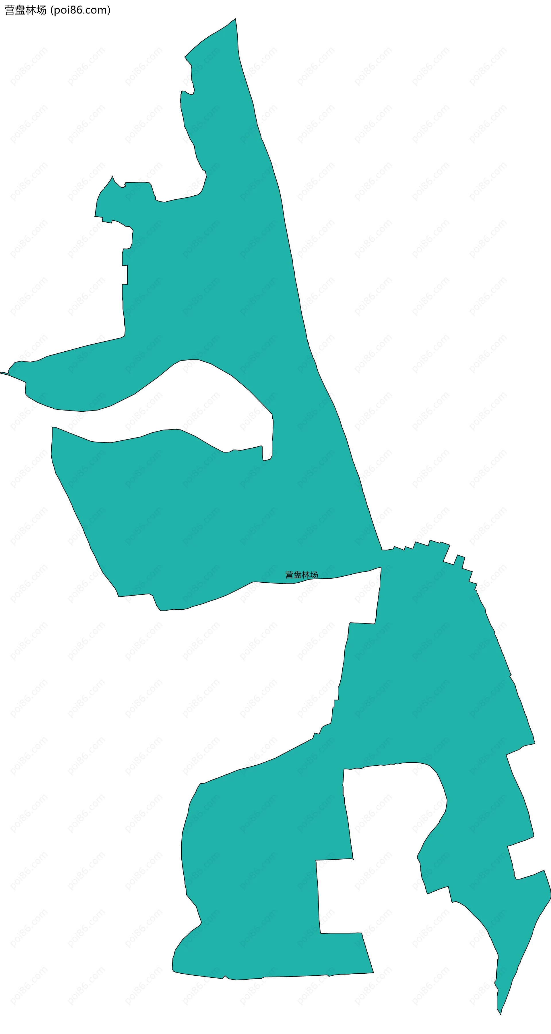 营盘林场边界地图